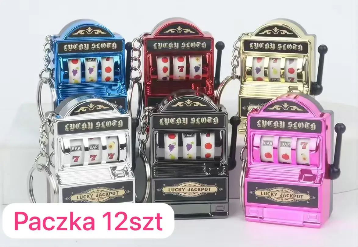 Brelok Automat do Gry Lucky Slot 7cm Metaliczny