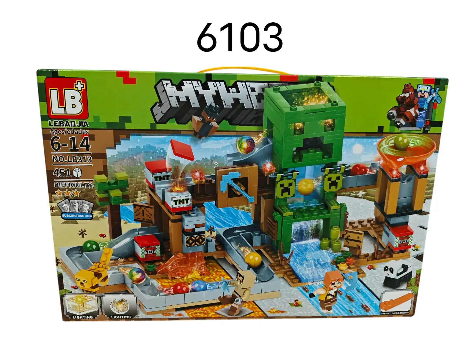 Klocki Minecraft LED 6103 LERAJA 6-14 lat