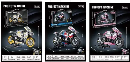 Zestaw klocków konstrukcyjnych motocykl Project Machine