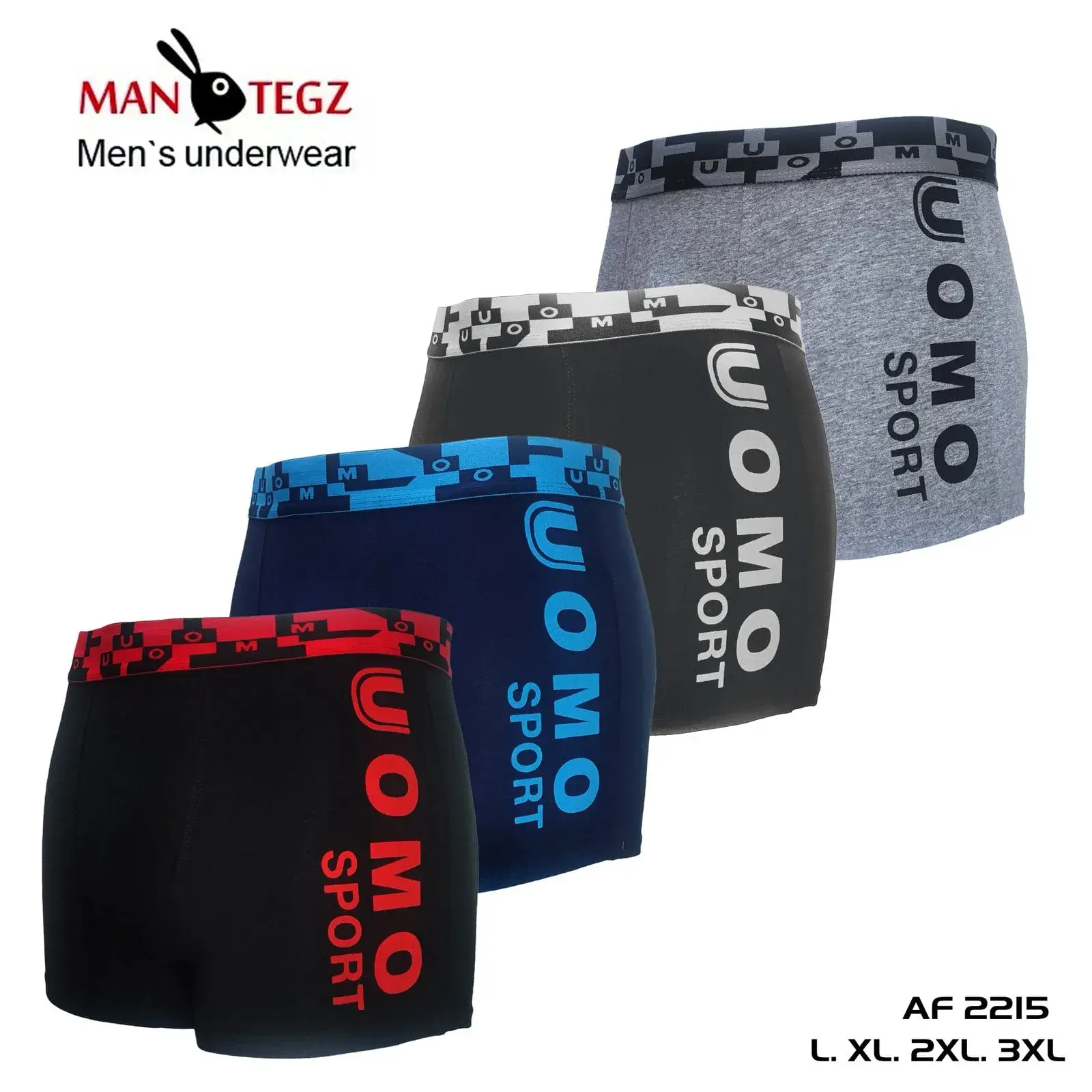 Bokserki męskie Mantegz Uomo Sport, mix kolorów, L-3XL