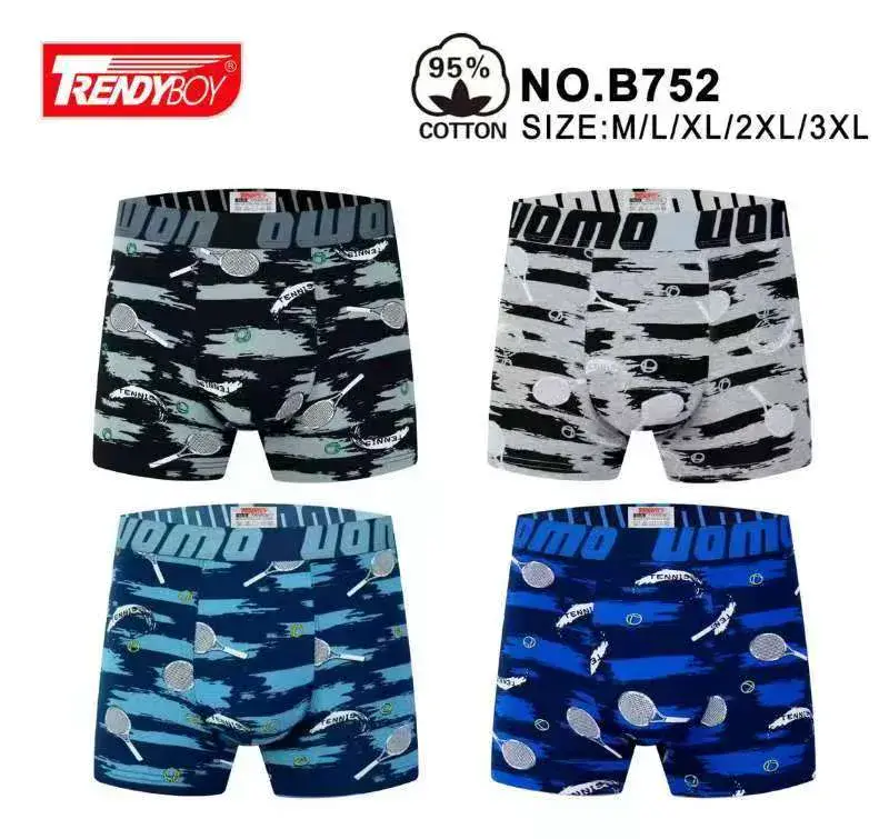 Bielizna męska TrendyBoy 4 szt bawełna M/L/XL/2XL/3XL