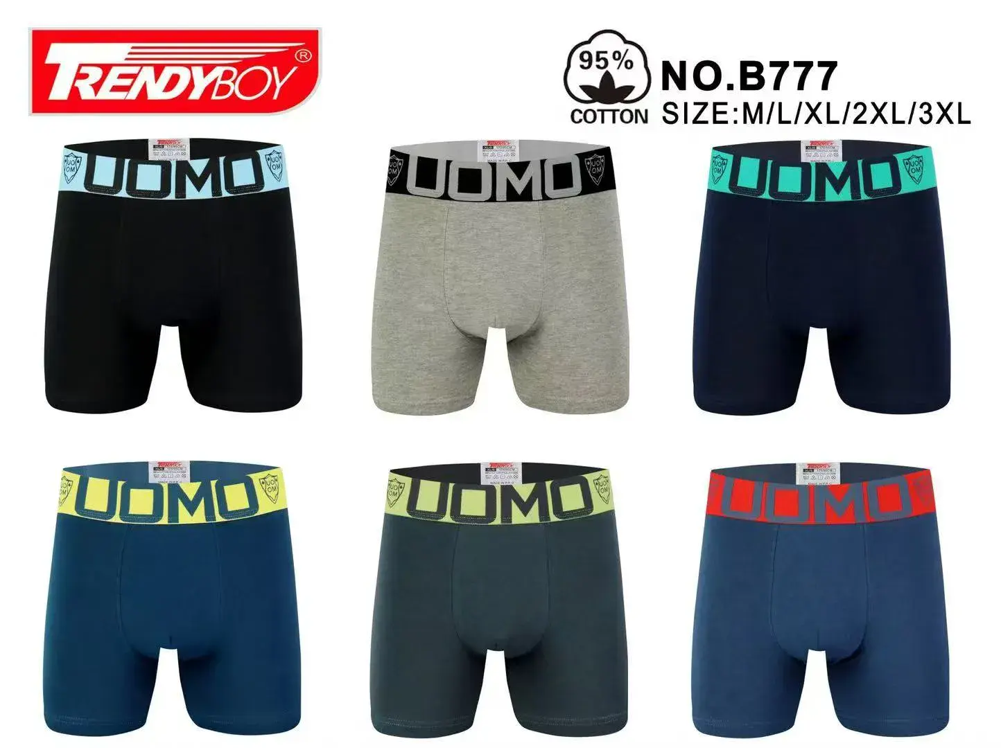 Bielizna męska bokserki JOMOMO Trendy Boy 95% bawełna M-3XL
