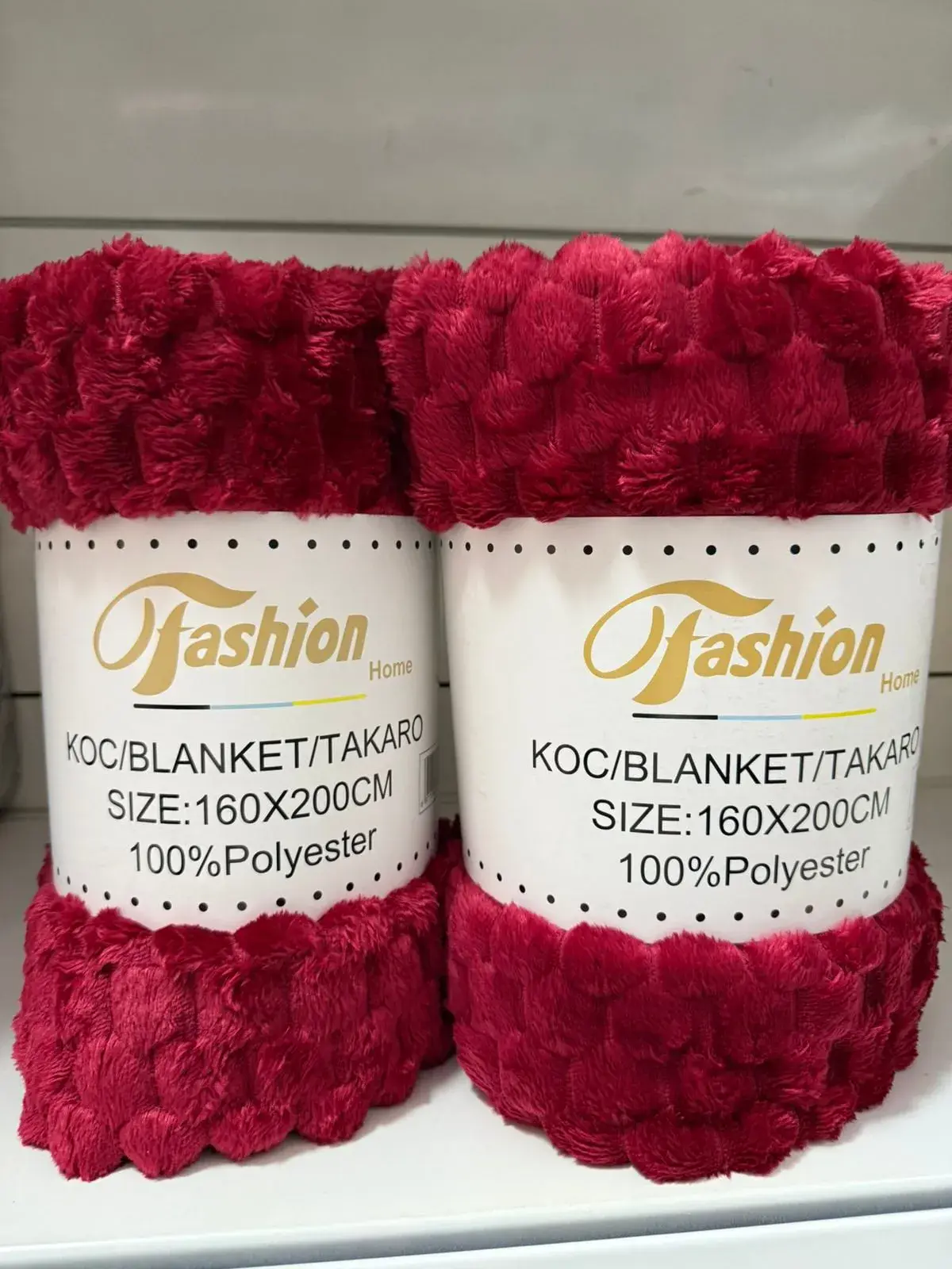 KOCE 160x200 cm 100% poliester czerwony FASHION HOME