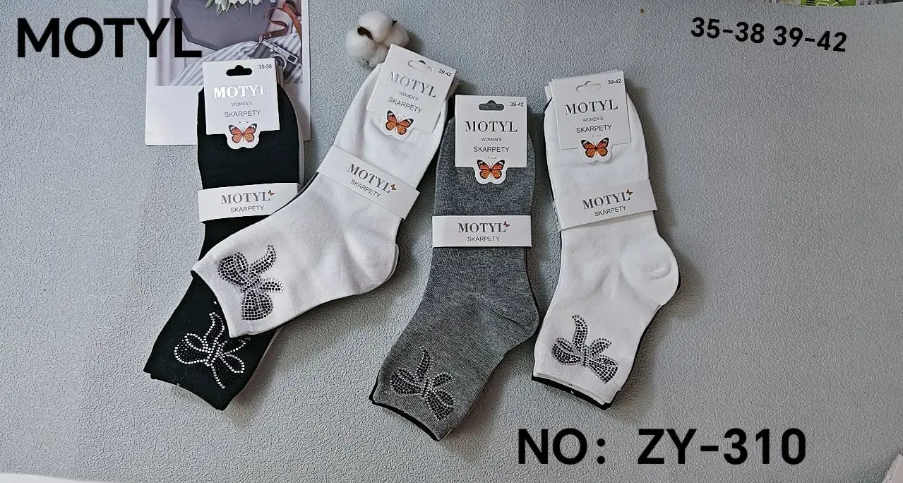 Skarpety damskie Motyle 35-38, 39-42 ZY-310