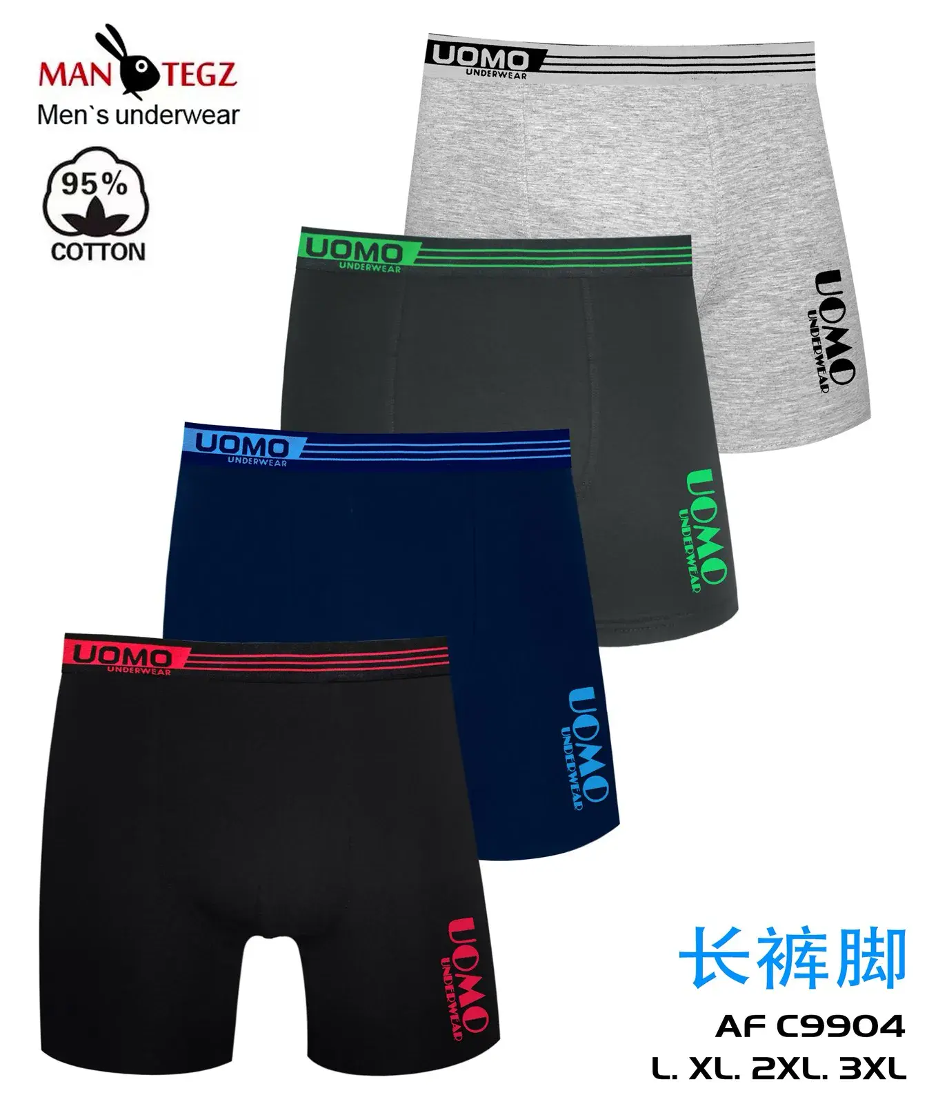 Bokserki męskie UOMO 4 szt. L XL 2XL 3XL