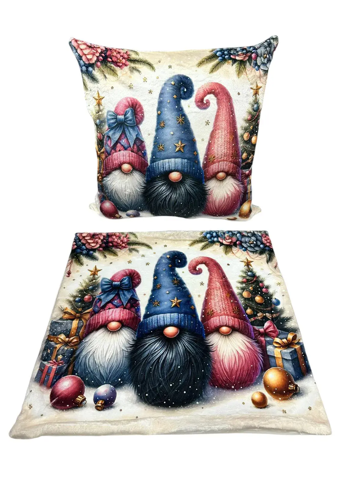 Poszewki Świąteczne z Gnomami 42/42cm