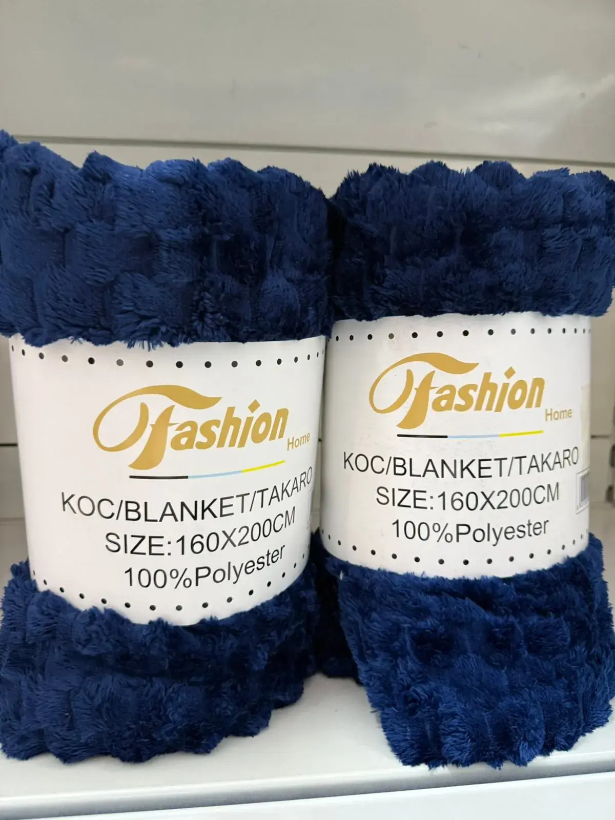KOCE 160x200 cm KO/BLANKET TAKARA granatowe 100% poliester