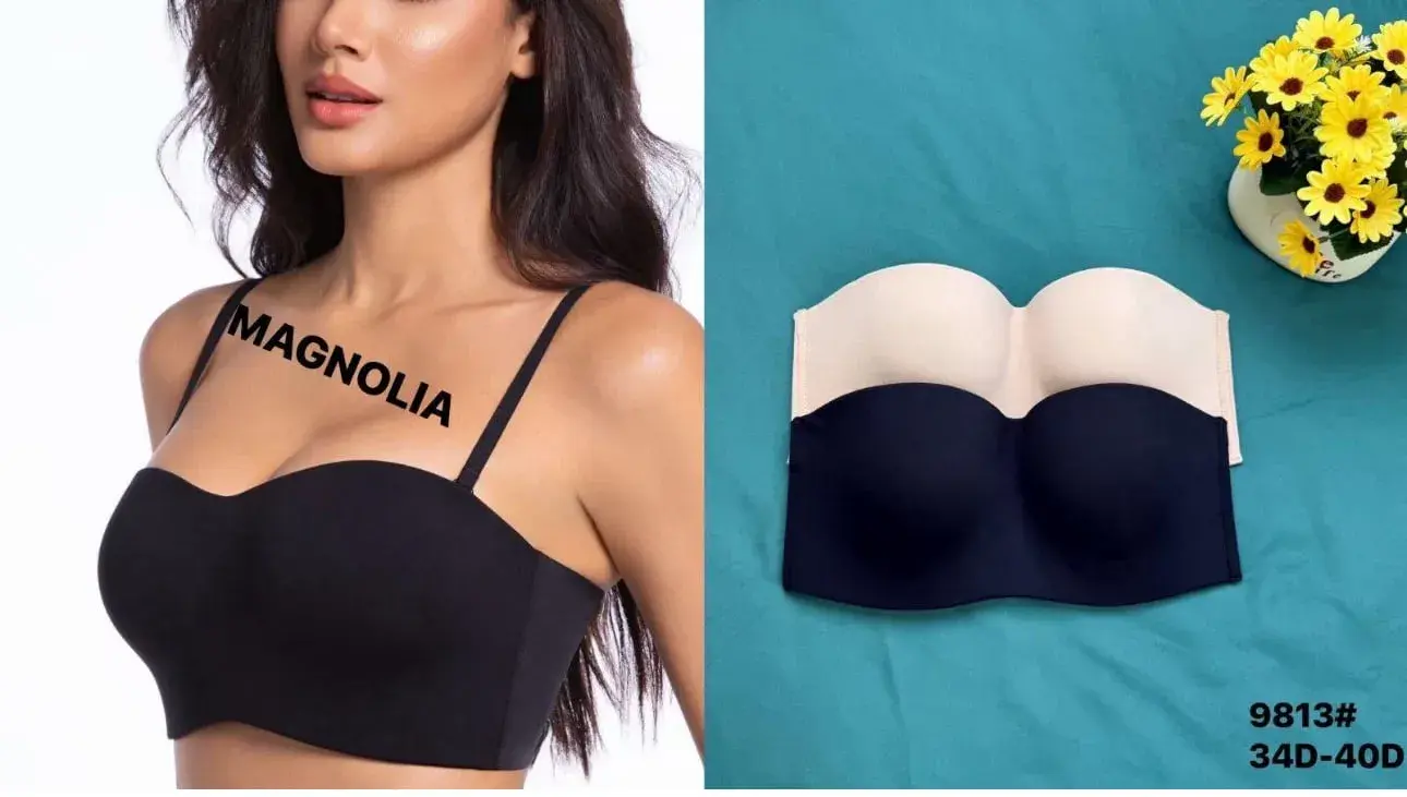 Biustonosze damskie Magnolia 9813 gładkie 34D-40D 16szt
