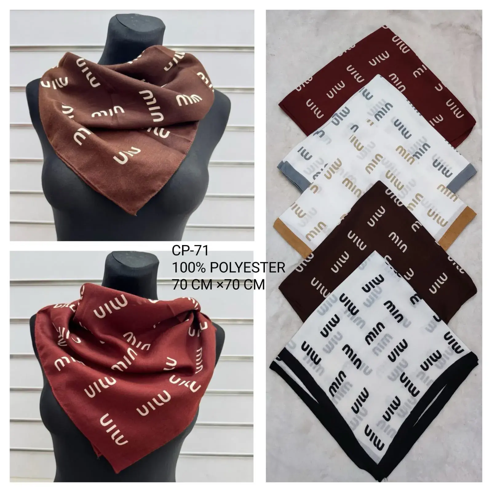 Chusty damskie 70x70 cm 100% poliester CP-71