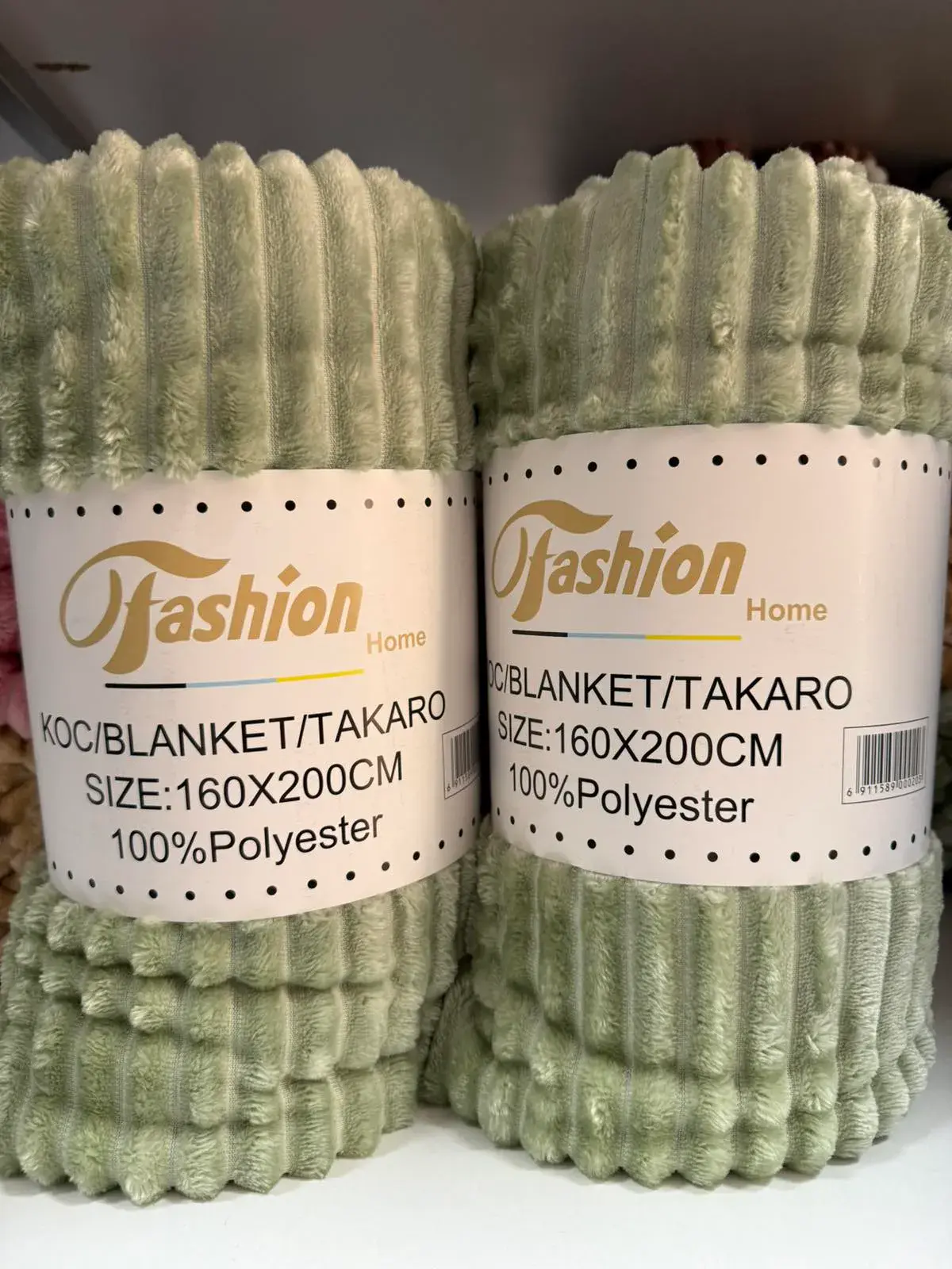 KOCE 160x200 cm zielone 100% poliester