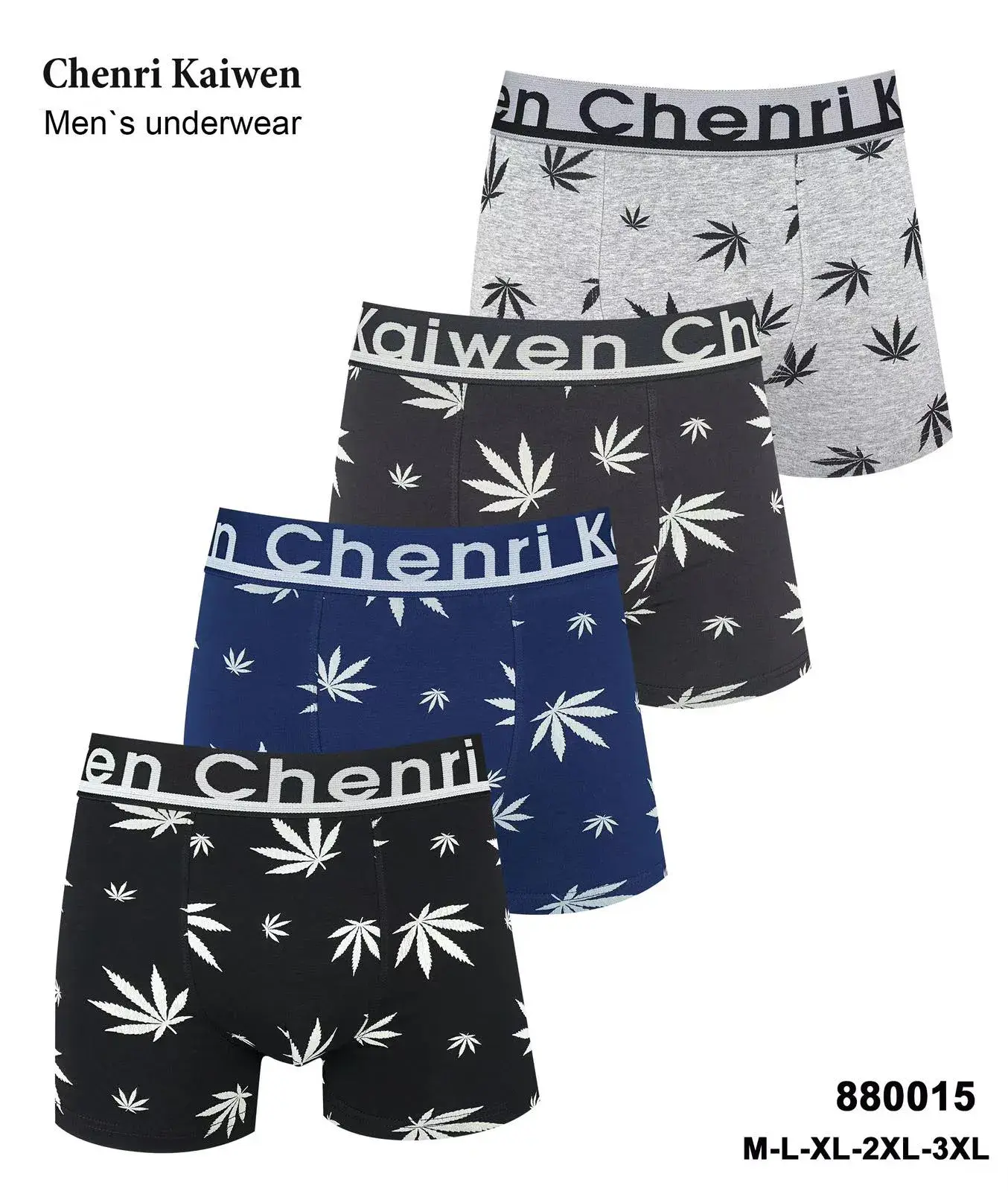 Bokserki męskie Chenni Kaiwen wzór konopi M-L-XL-XXL