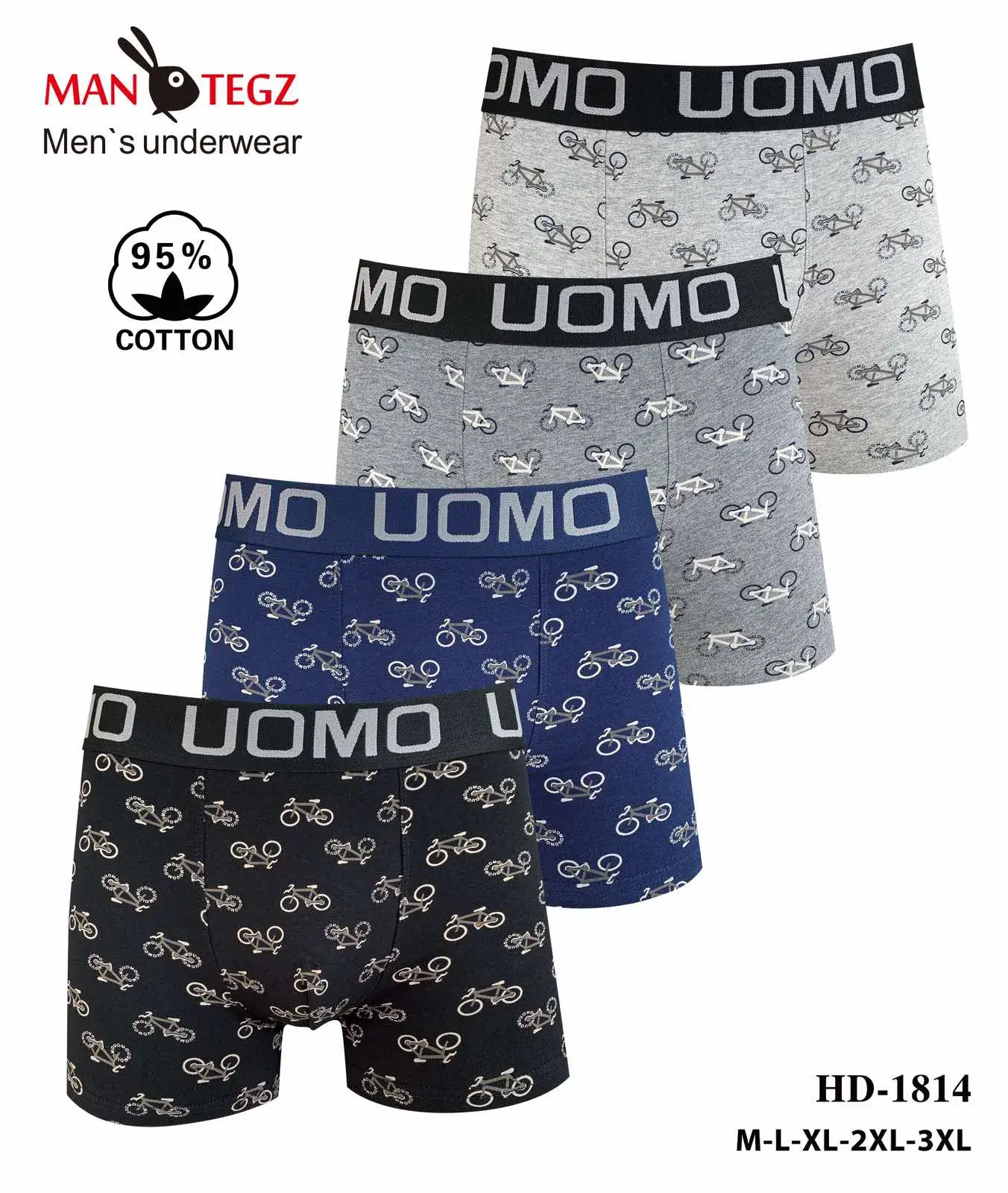 Bokserki męskie Man Tegz 95% bawełna M-L-XL-XXL-3XL HD-1814
