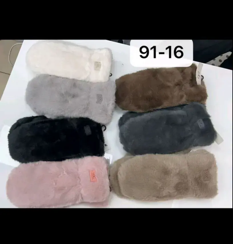 Rękawiczki damskie futrzane UGG 91-16 multikolor