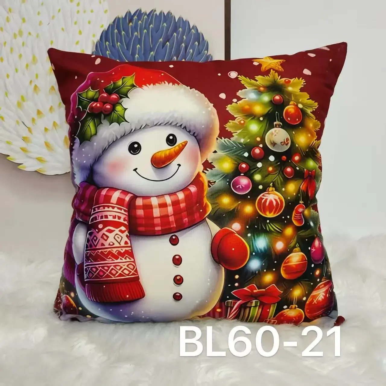 Poszewki świąteczne 40x40 cm ze śniegiem BL60-21