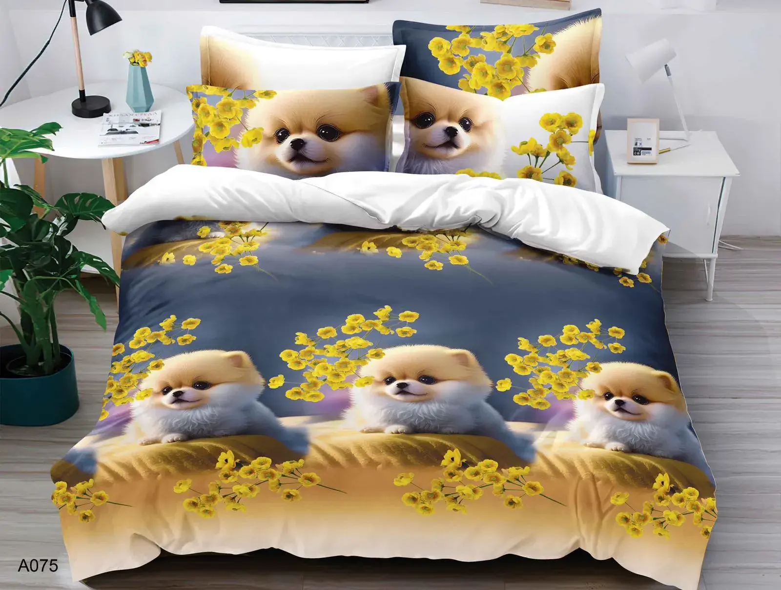 Pościel Satyna Bawełna 3cz. 160x200 Pomeranian