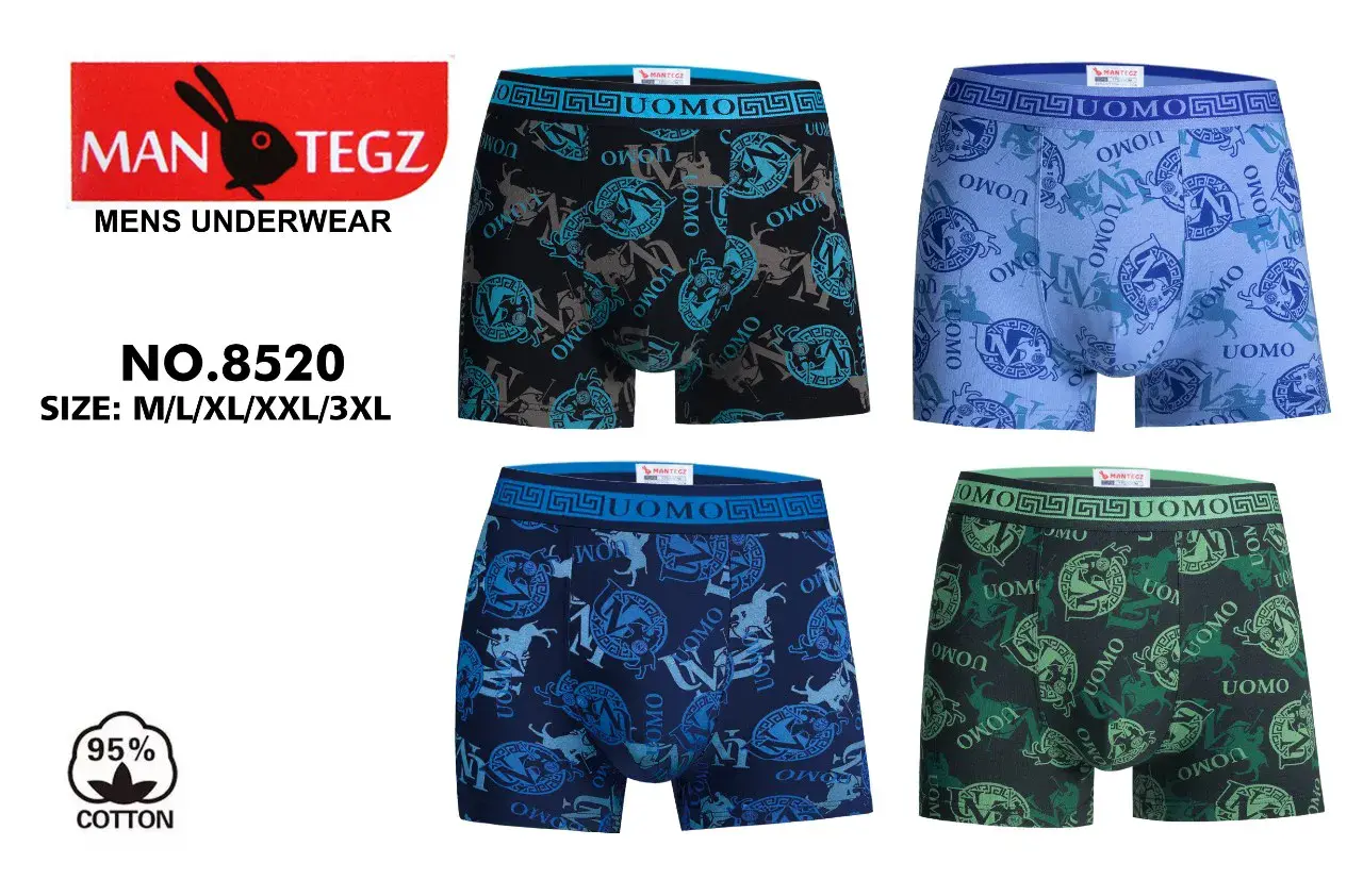 Bokserki męskie ManTeGz NO.8520 M/L/XL/XXL/3XL 4 szt
