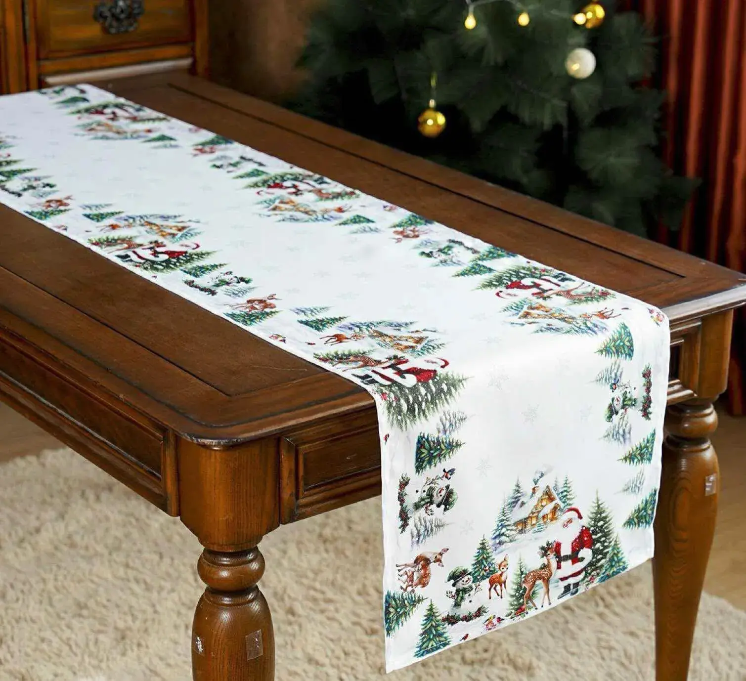 Bieżniki świąteczne 40x140 cm wzór bożonarodzeniowy