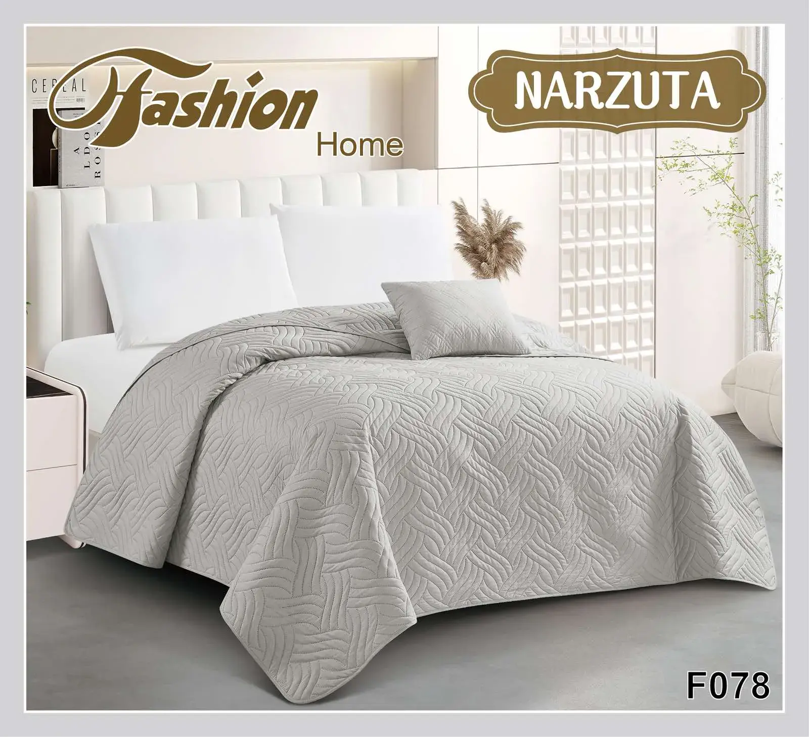 Narzuta Fashion Home 220x240cm Szara Pikowana