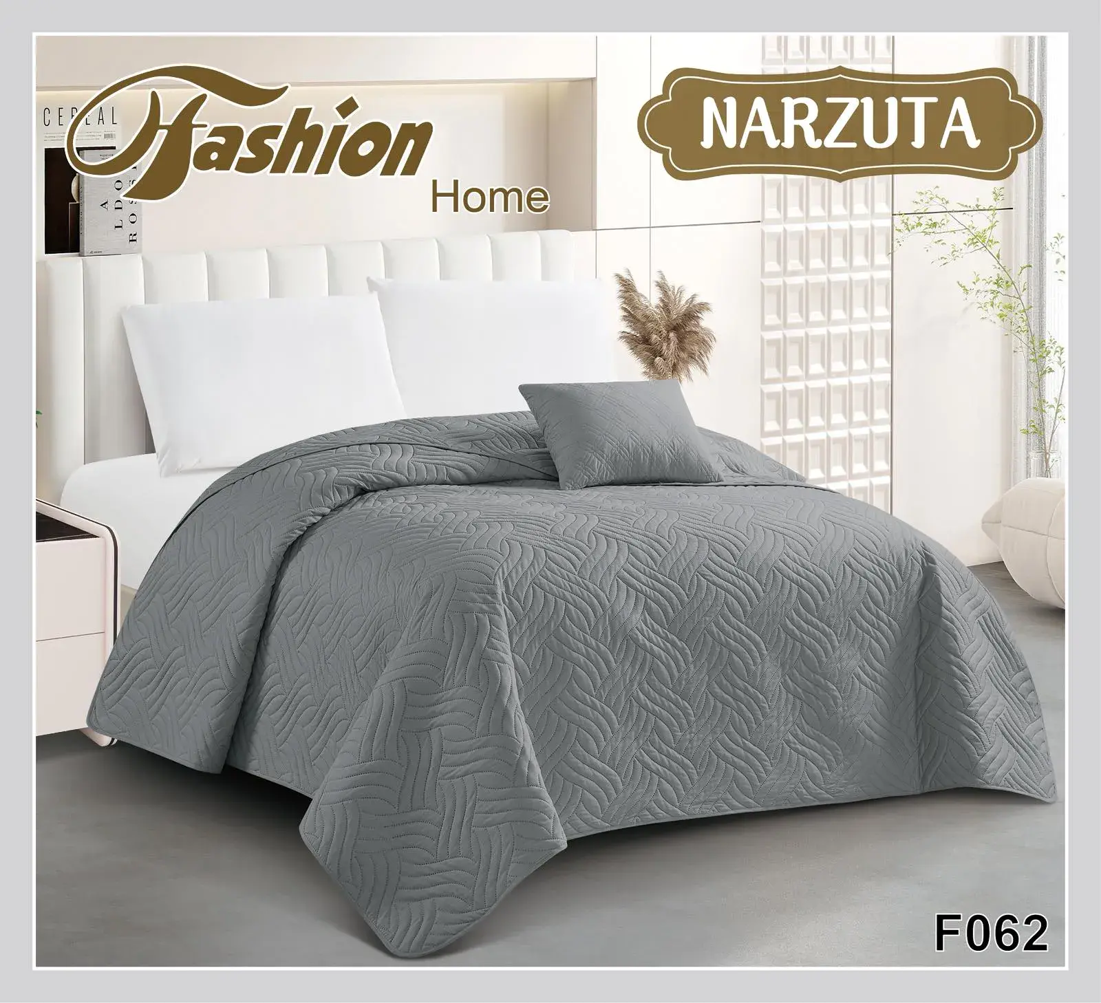 Narzuta Fashion Home 160x200cm Szara Pikowana F062