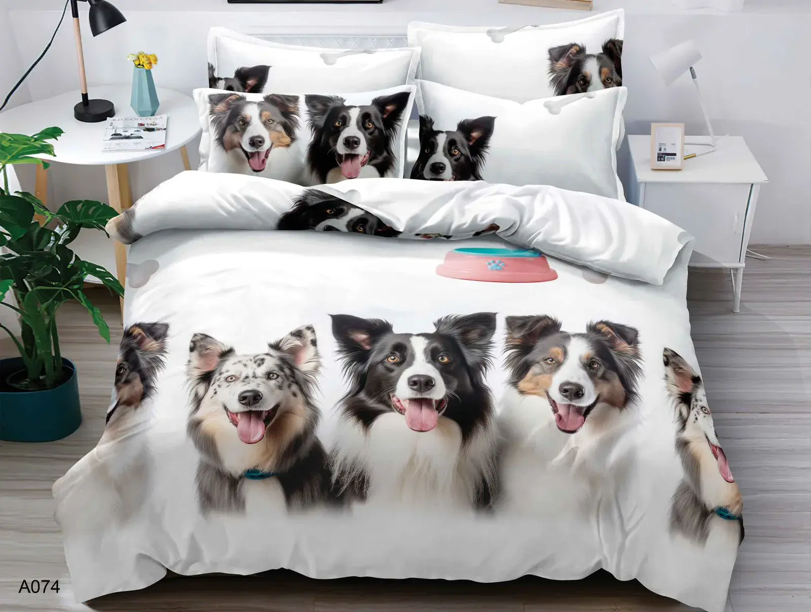 Pościel Satyna Bawełna 3cz 160x200 Australian Shepherd