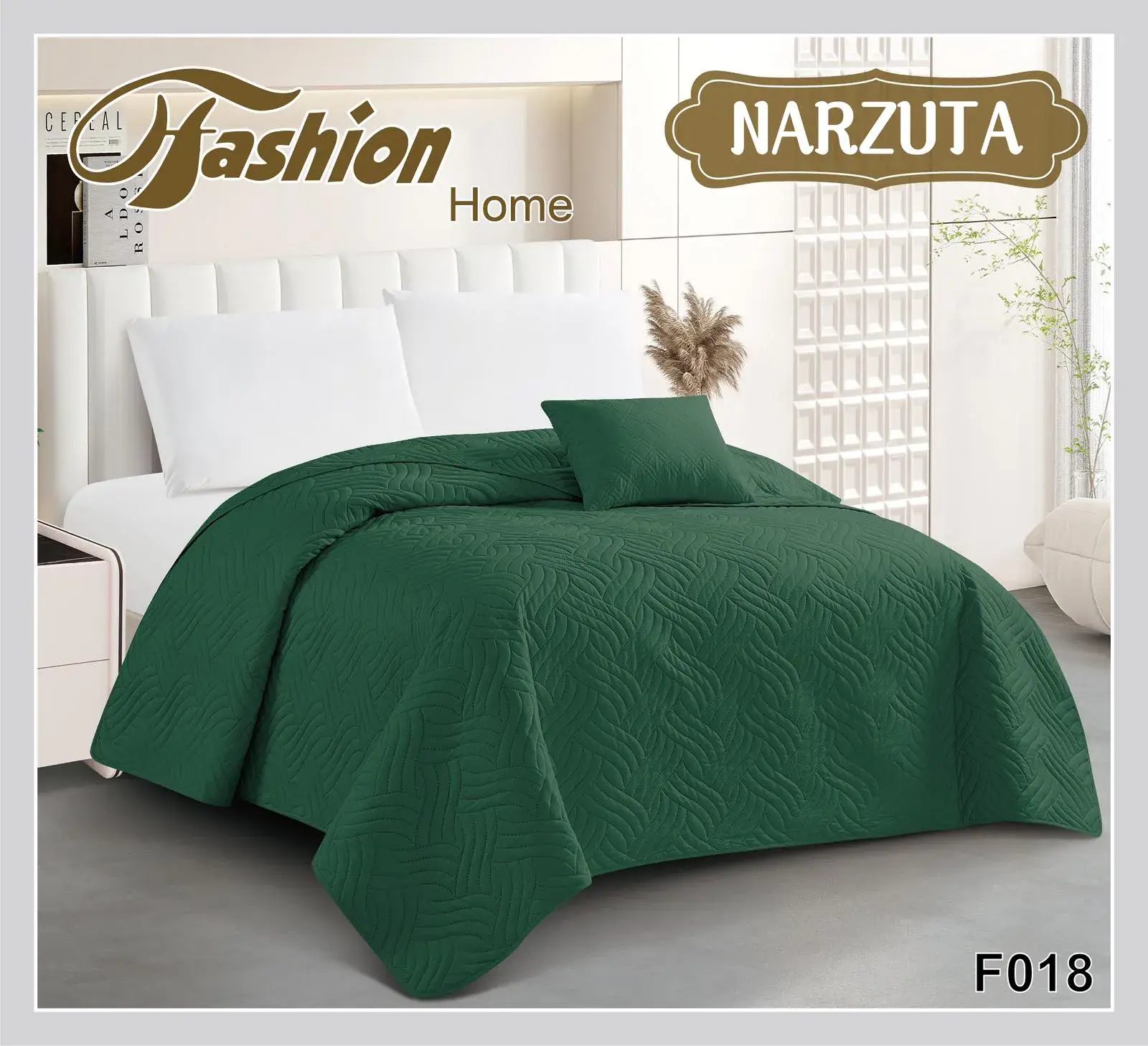 Narzuta Fashion Home 200x220cm Zielona Pikowana F018