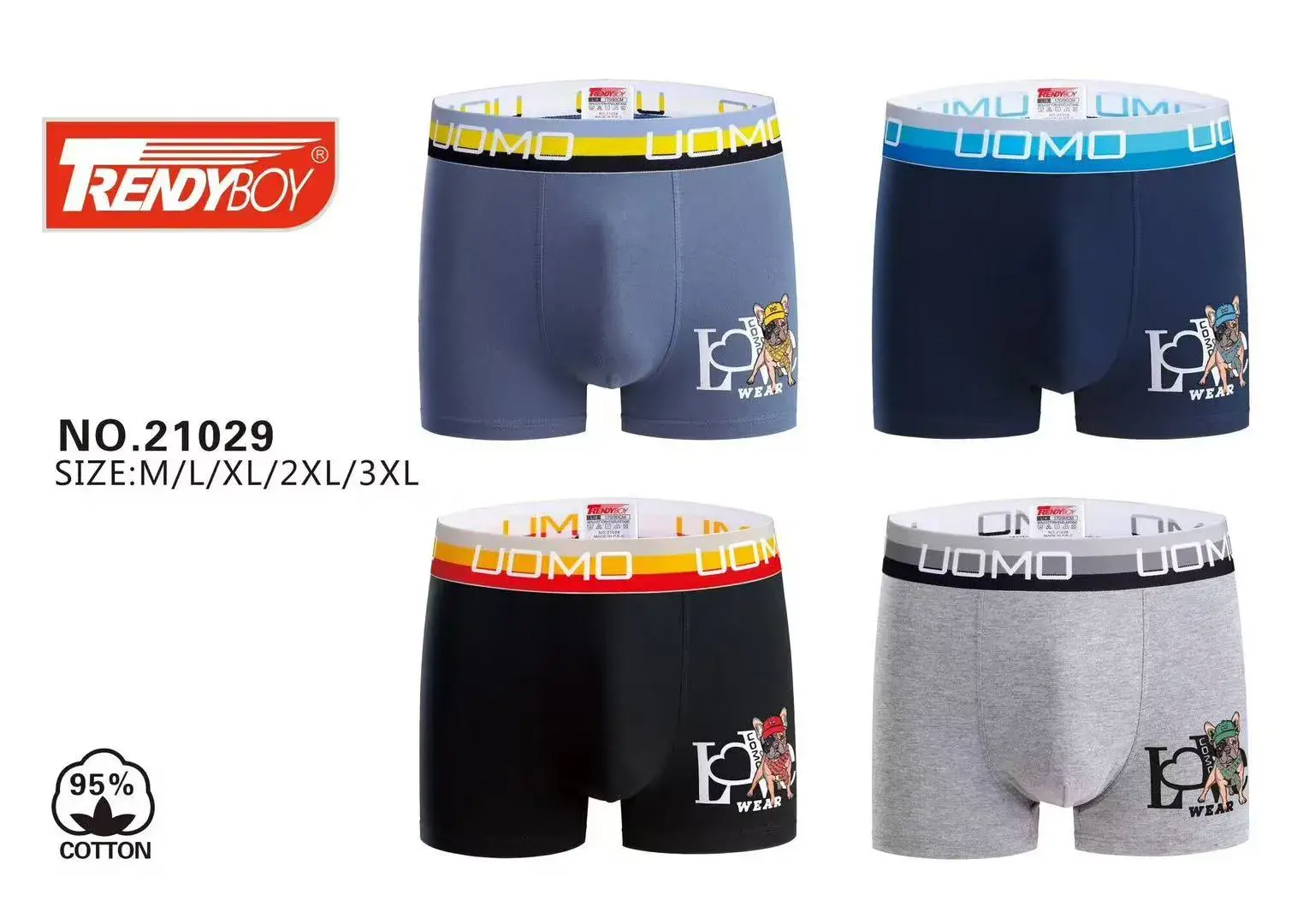 Bielizna męska TrendyBoy bokserki M/L/XL/XXL/3XL 4 szt