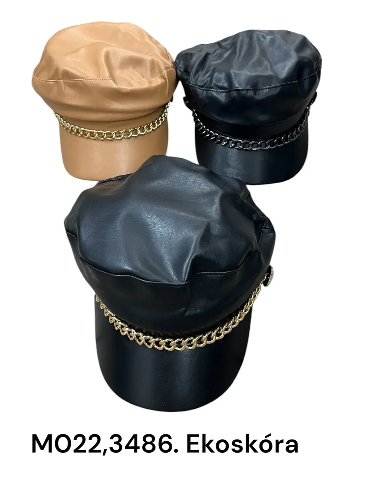 Czapki damskie bucket hat z łańcuszkiem MO223486