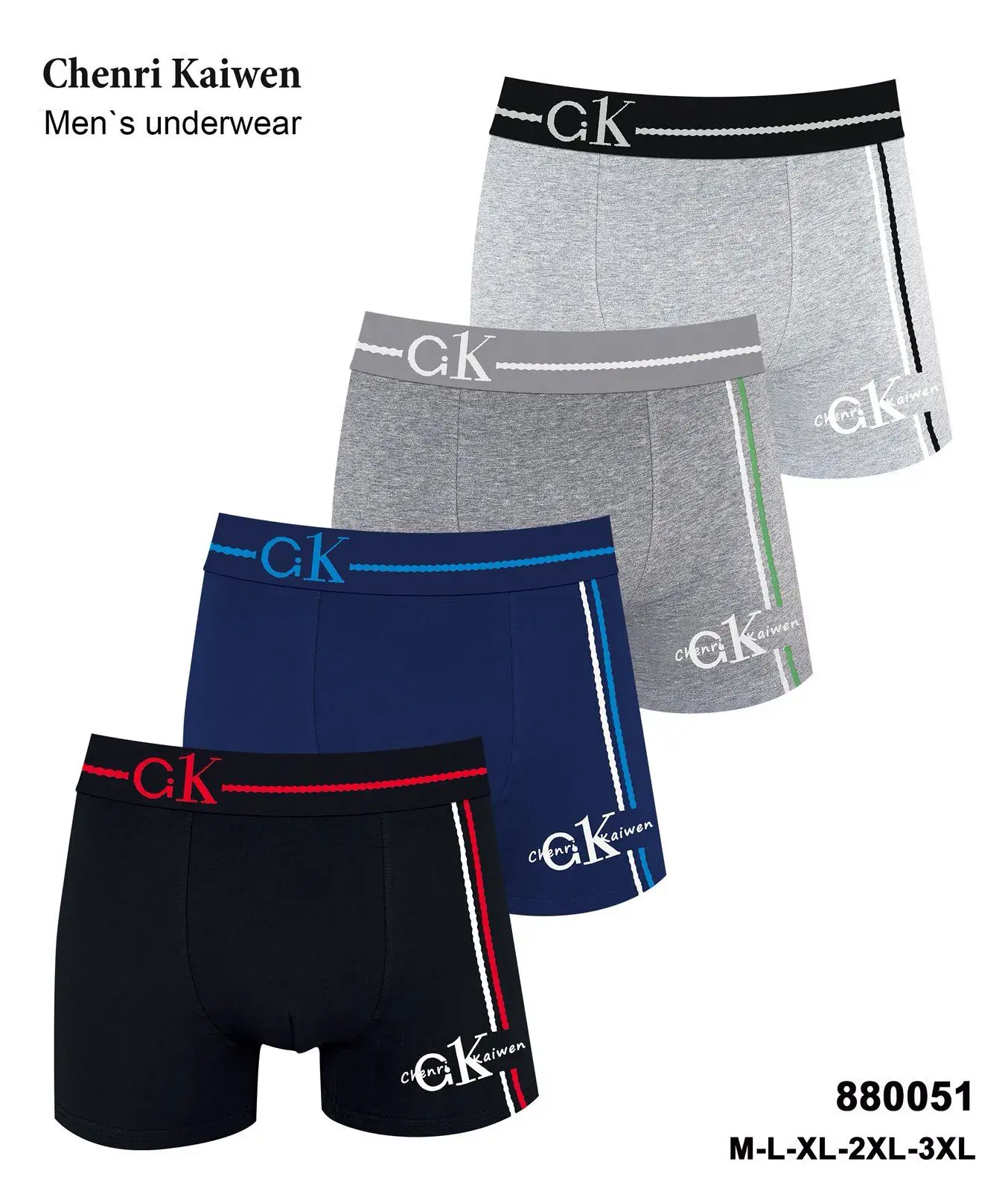 Bokserki męskie CK szare/czarne/granatowe/czerwone M-XXL 880051