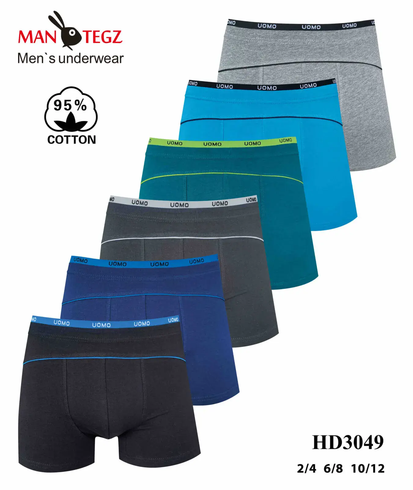 Bokserki męskie bawełniane 95% HD3049 2/4-6/8-10/12