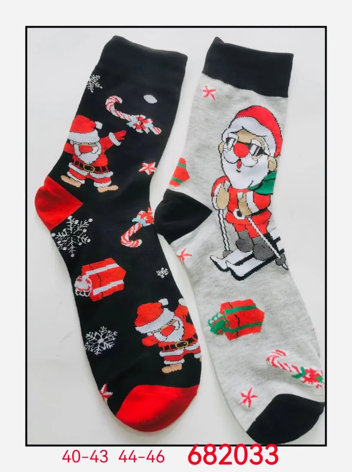 Skarpety damskie świąteczne wzór Santa 40-43/44-46