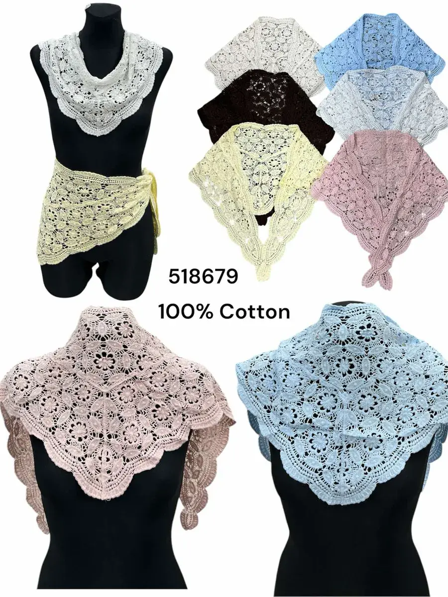Chusty koronkowe 100% bawełna 518679 mix kolorów