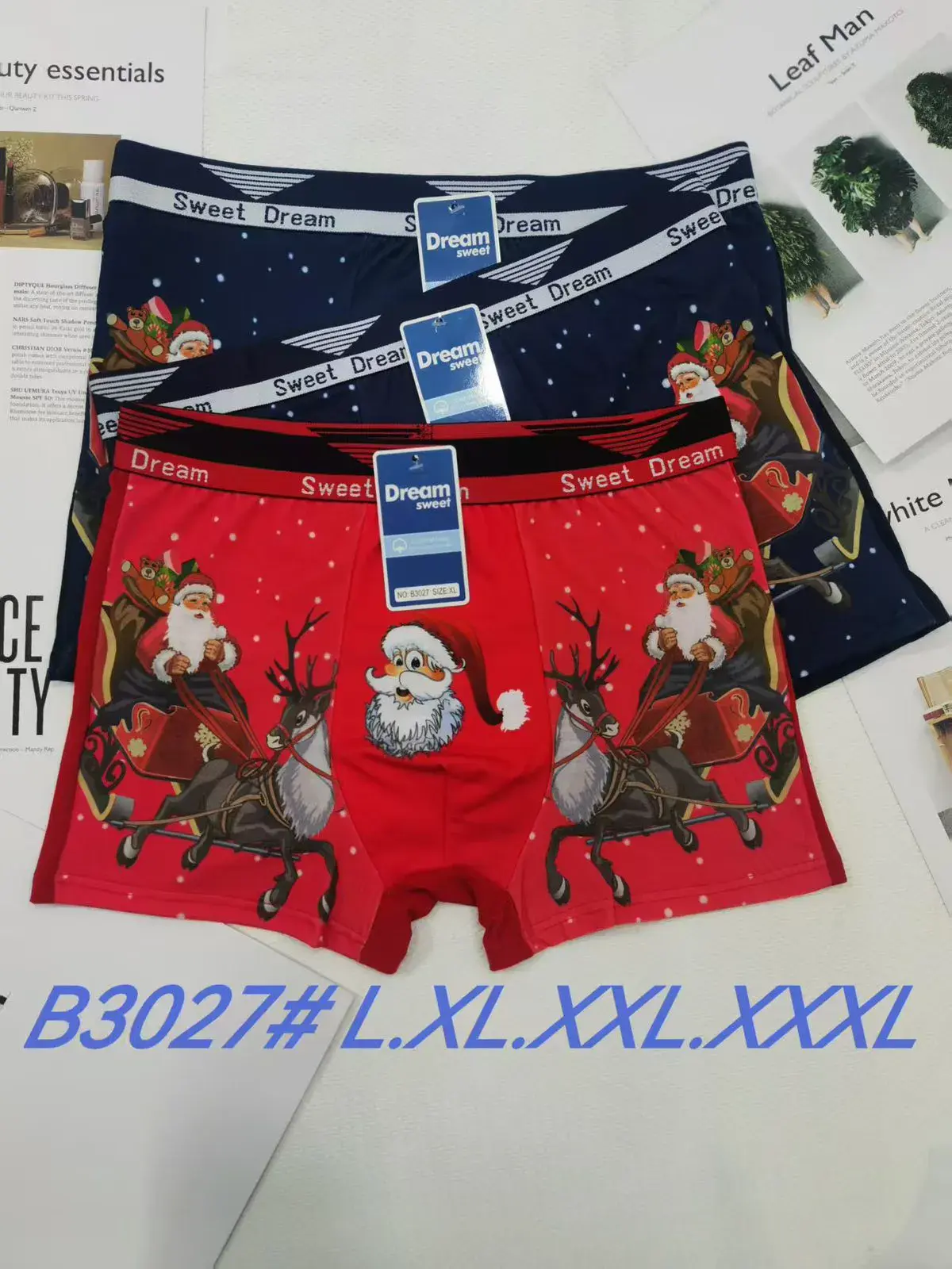 Bokserki męskie Sweet Dream B3027# L-5XL świąteczne