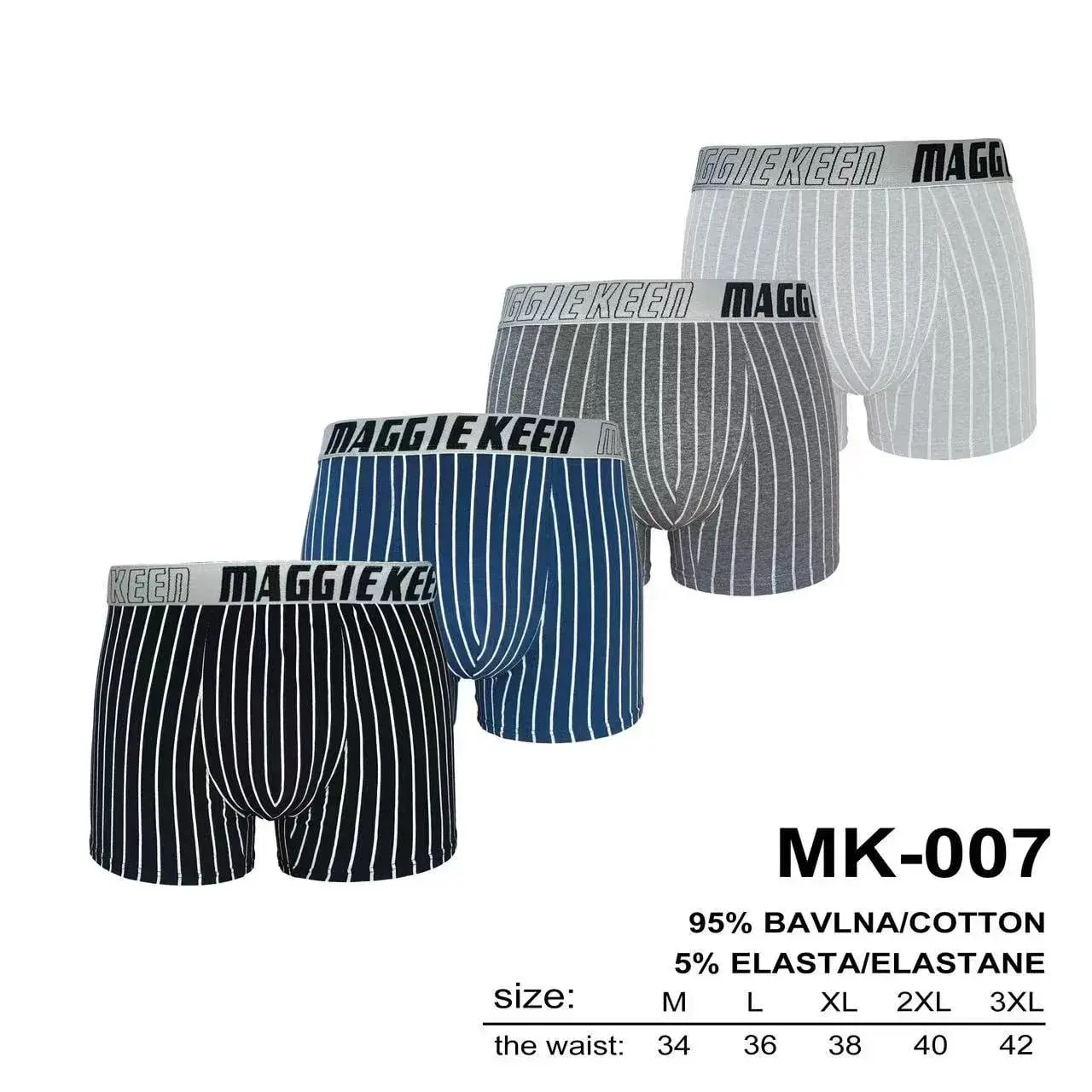 Boserki męskie Maggie Keen MK-007 95% bawełna XL-3XL