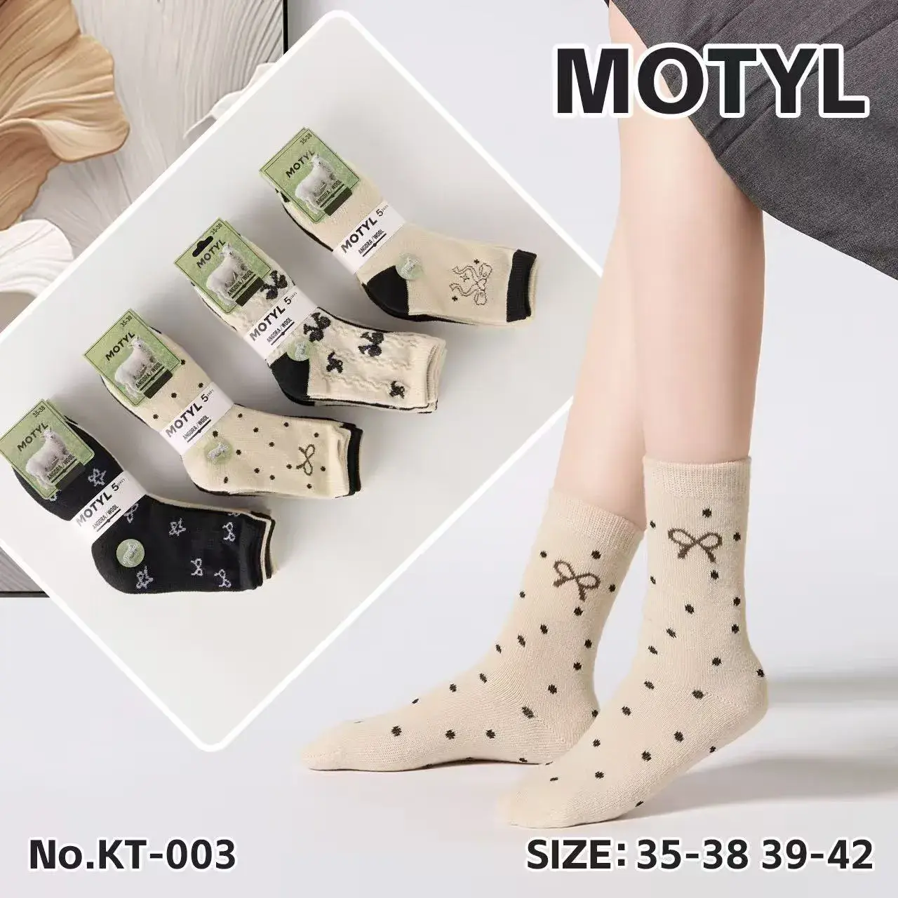 Skarpety damskie Mototyl rozmiar 35-38-39-42 NO.KT-003