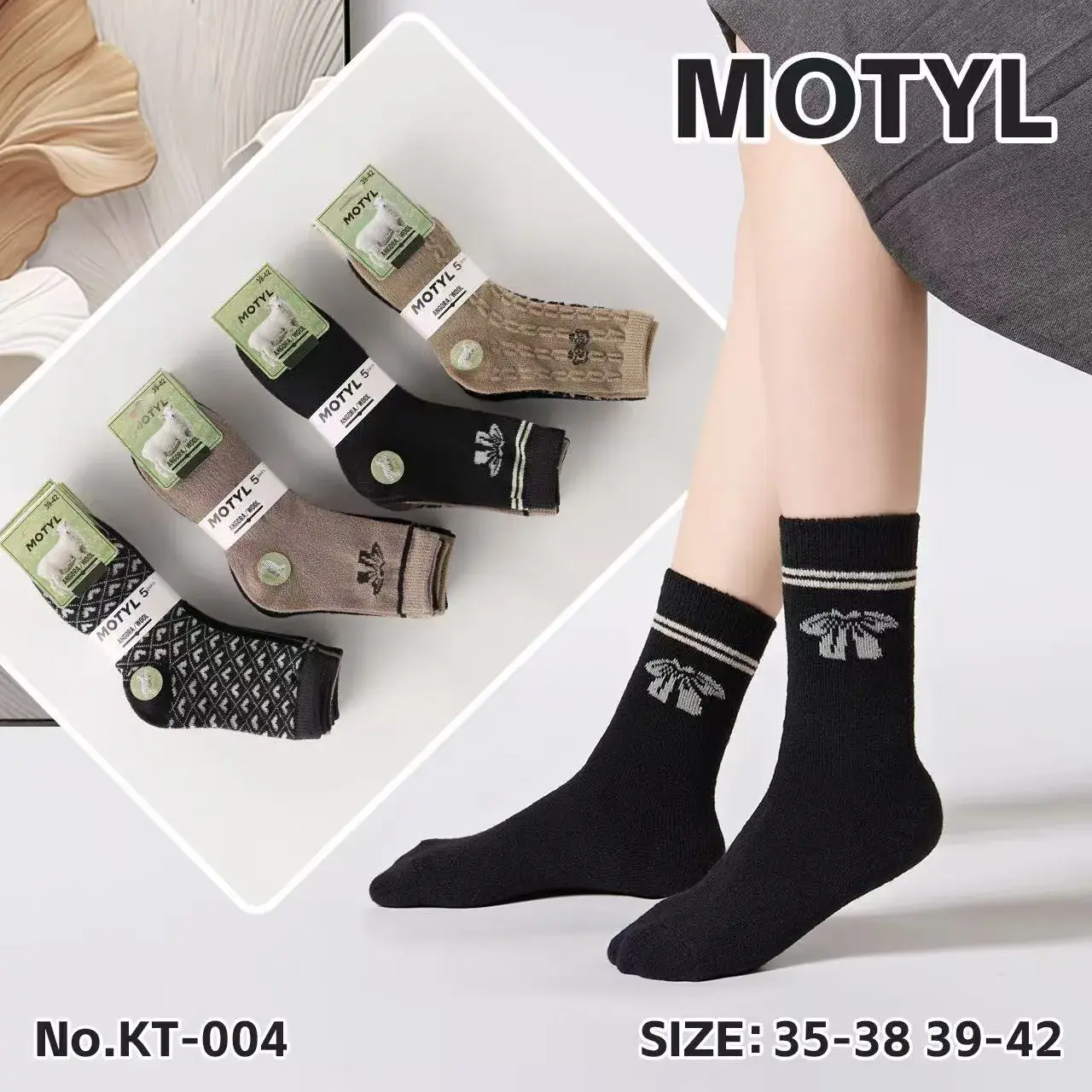 Skarpetki damskie Motyl 4 pary KT-004 roz. 35-38/39-42