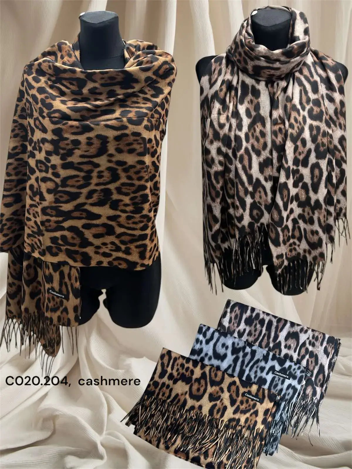 Szaliki damskie wzór leopard