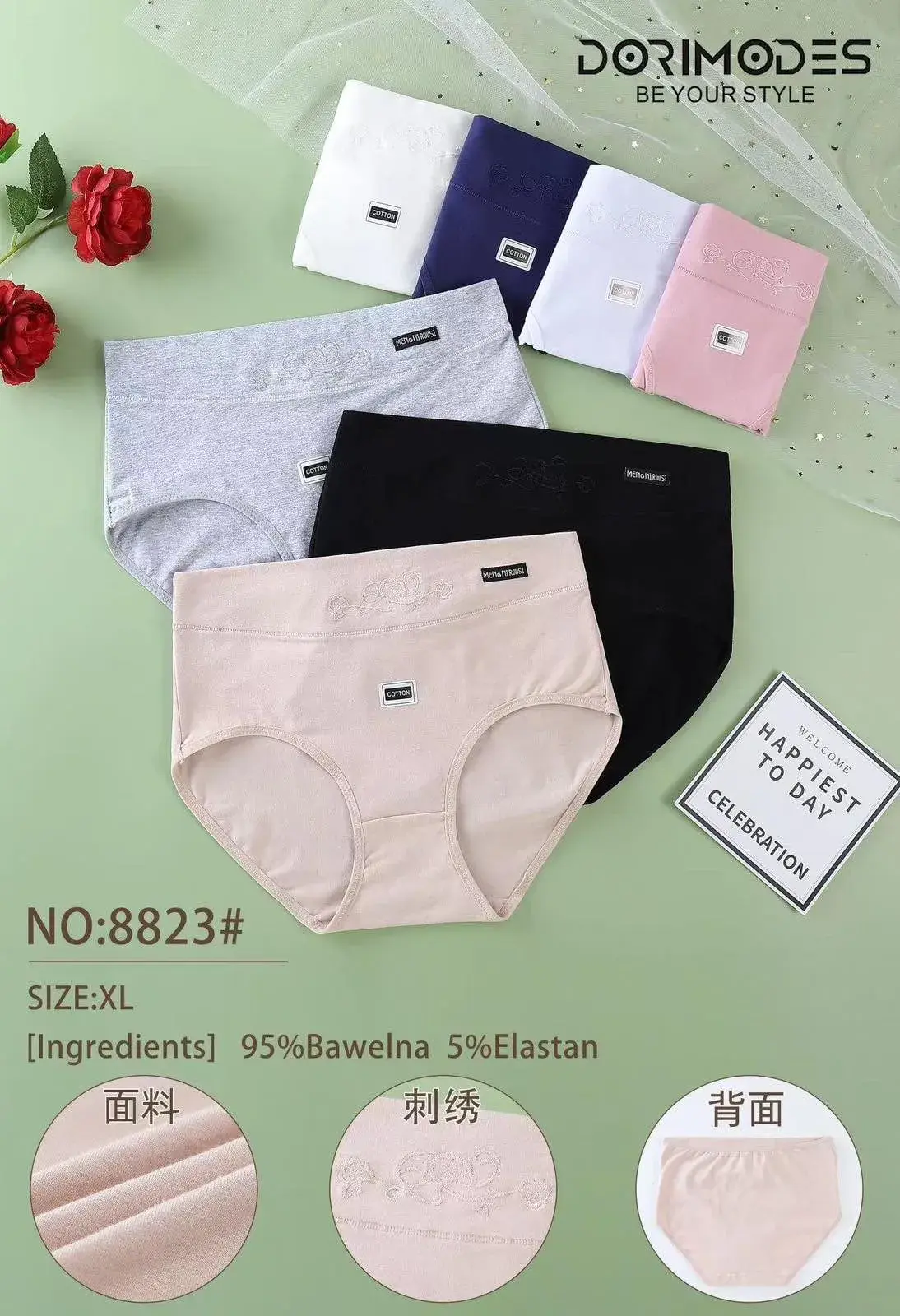 Majki damskie NO-8823 XL 95% bawełna 5% elastan