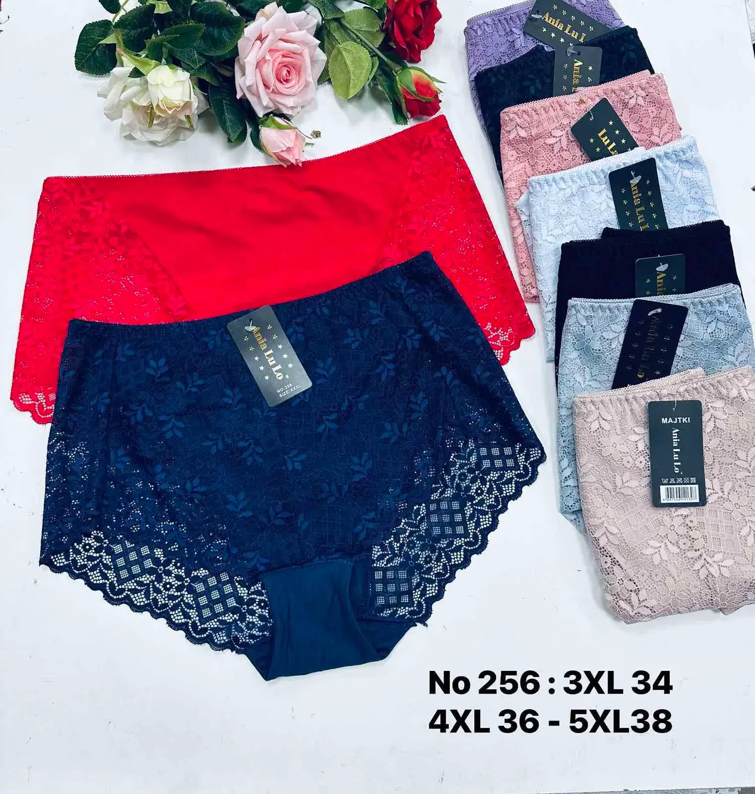 Majtki damskie koronkowe No 256 3XL-5XL