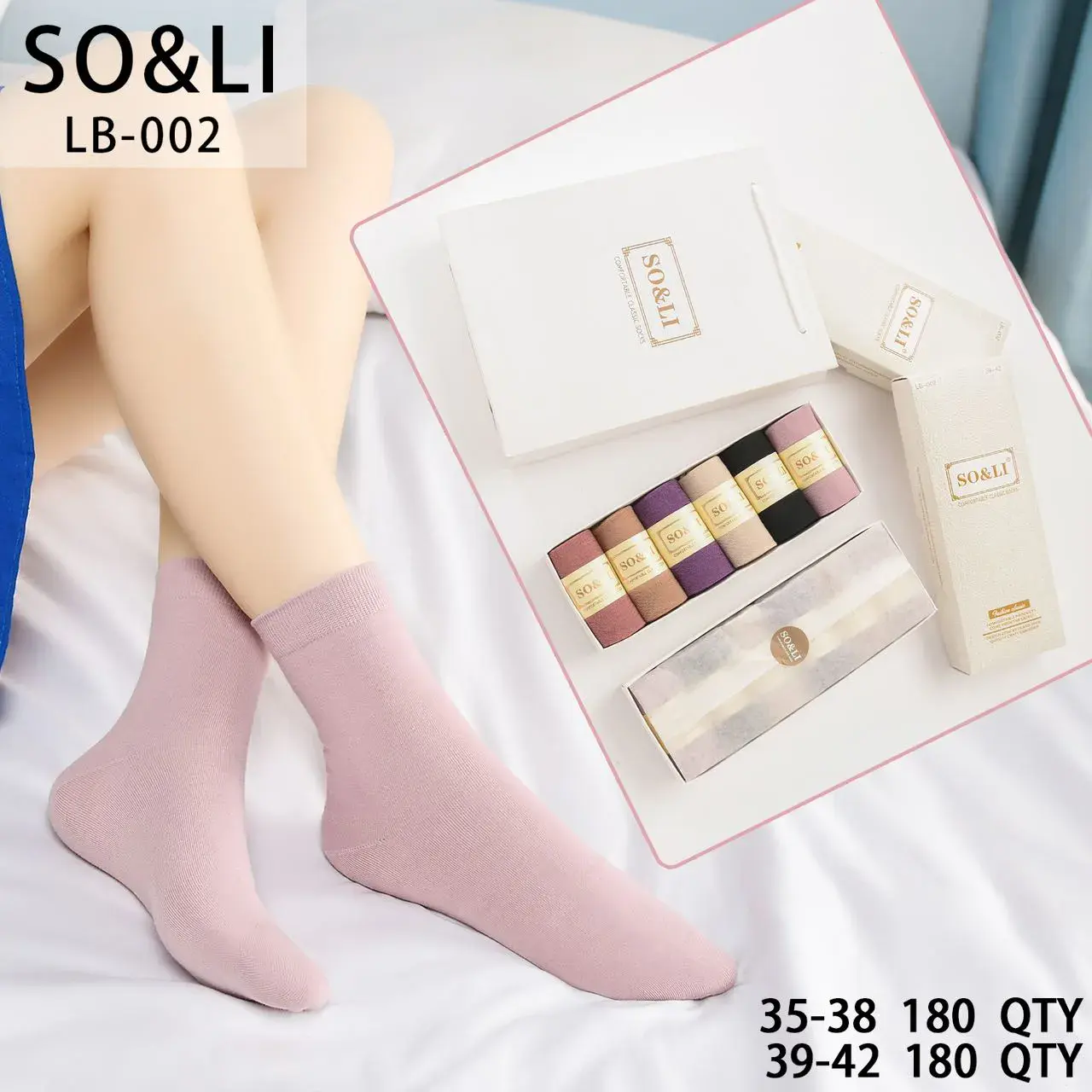Skarpetki damskie Soso&Li LB-002 rozmiary 35-38 i