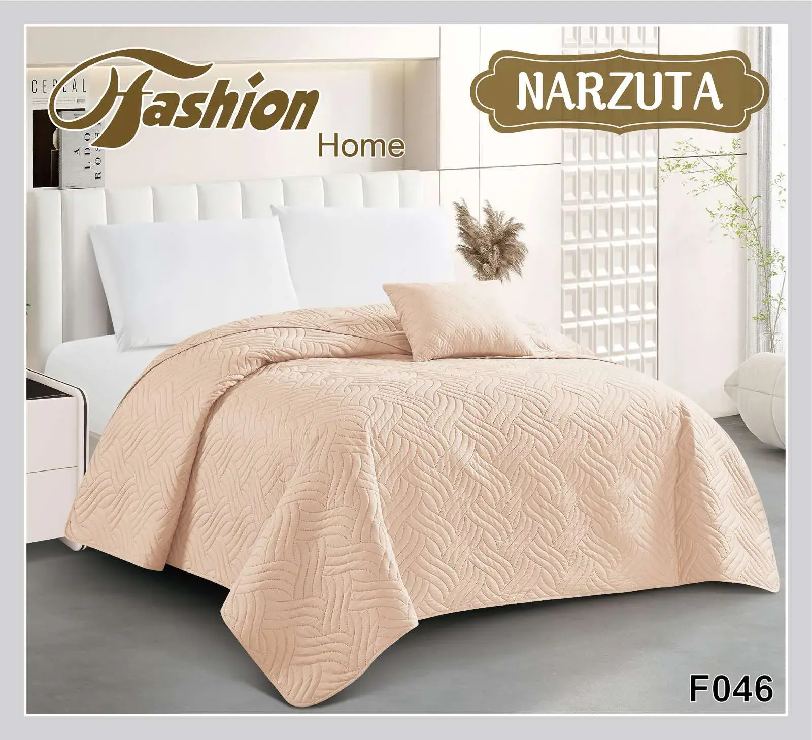 Narzuta Fashion Home 160x200cm F046 beżowa pikowana