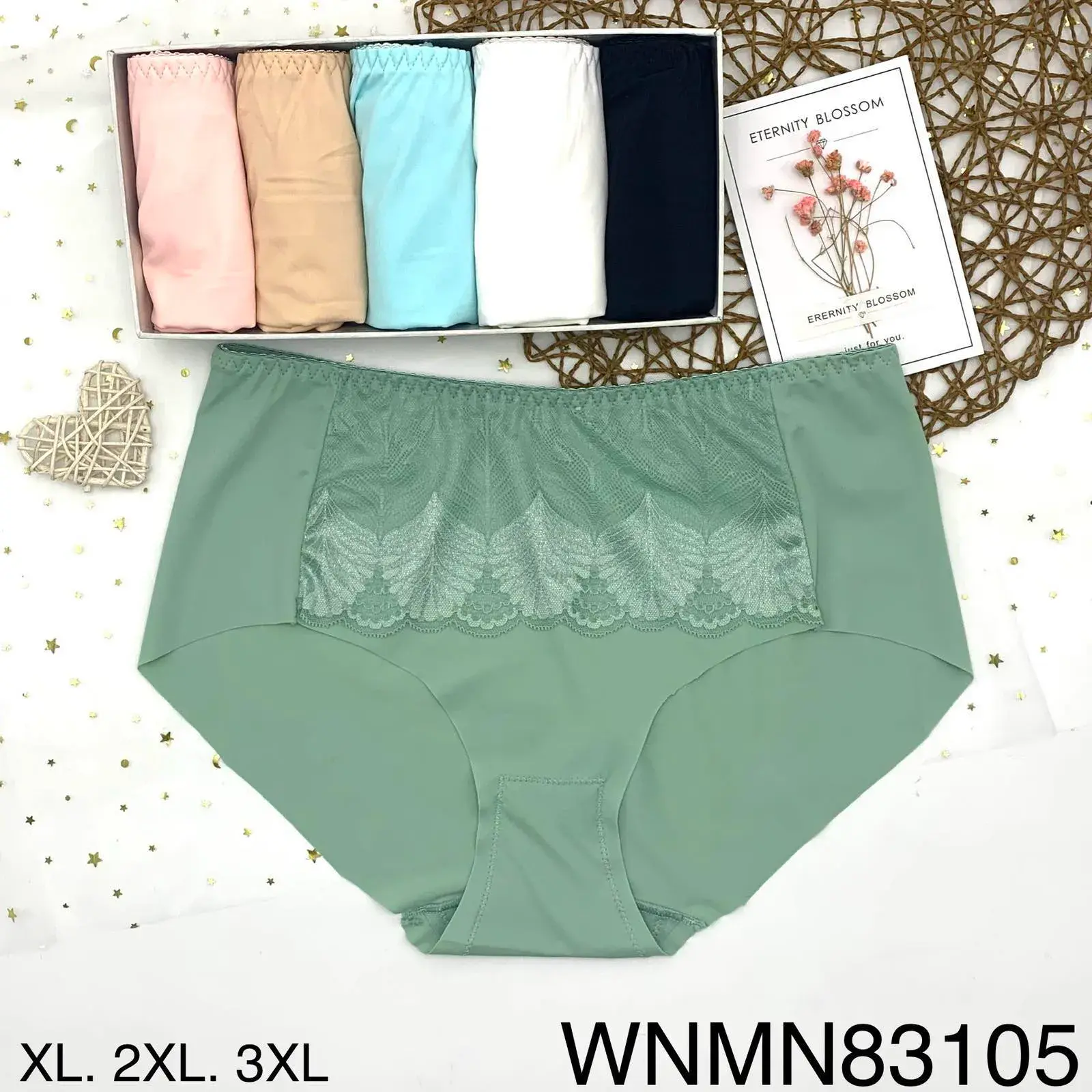 Majtki damskie Eternity Blossom XL-3XL zestaw 5 szt