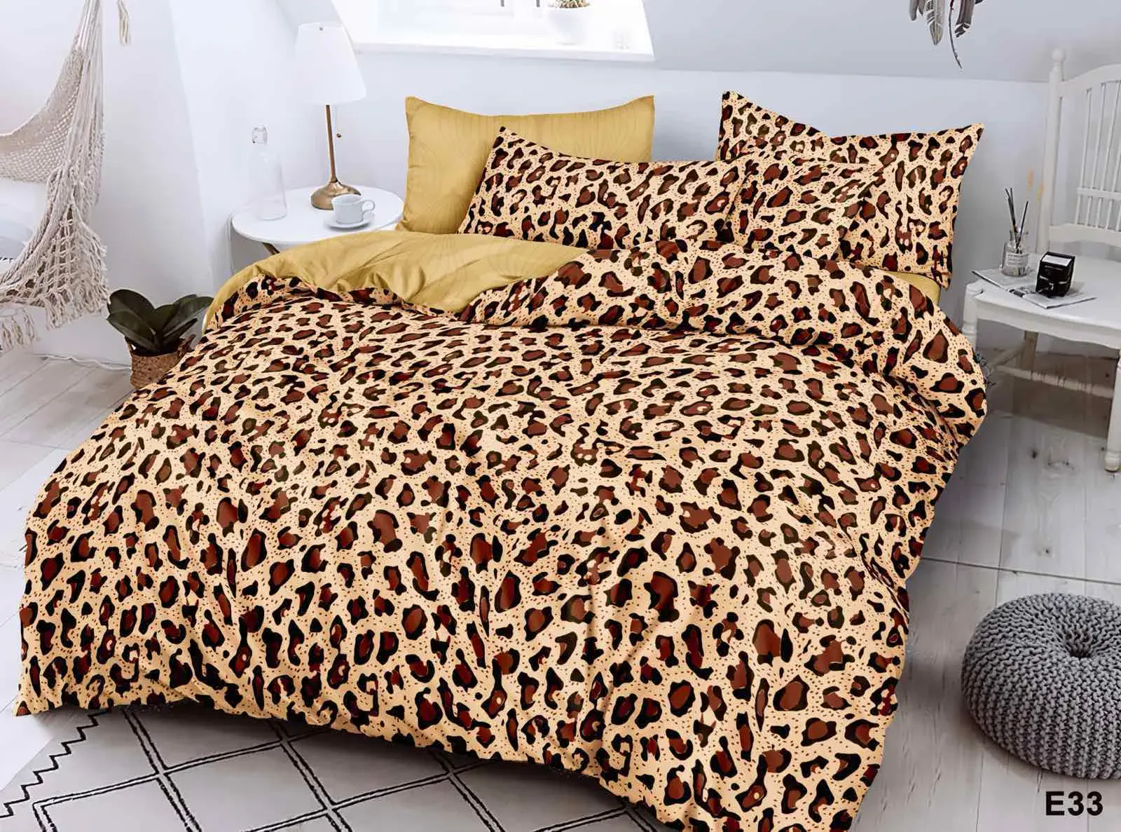 Komplet Pościel 4CZ 200/220 Leopard Print