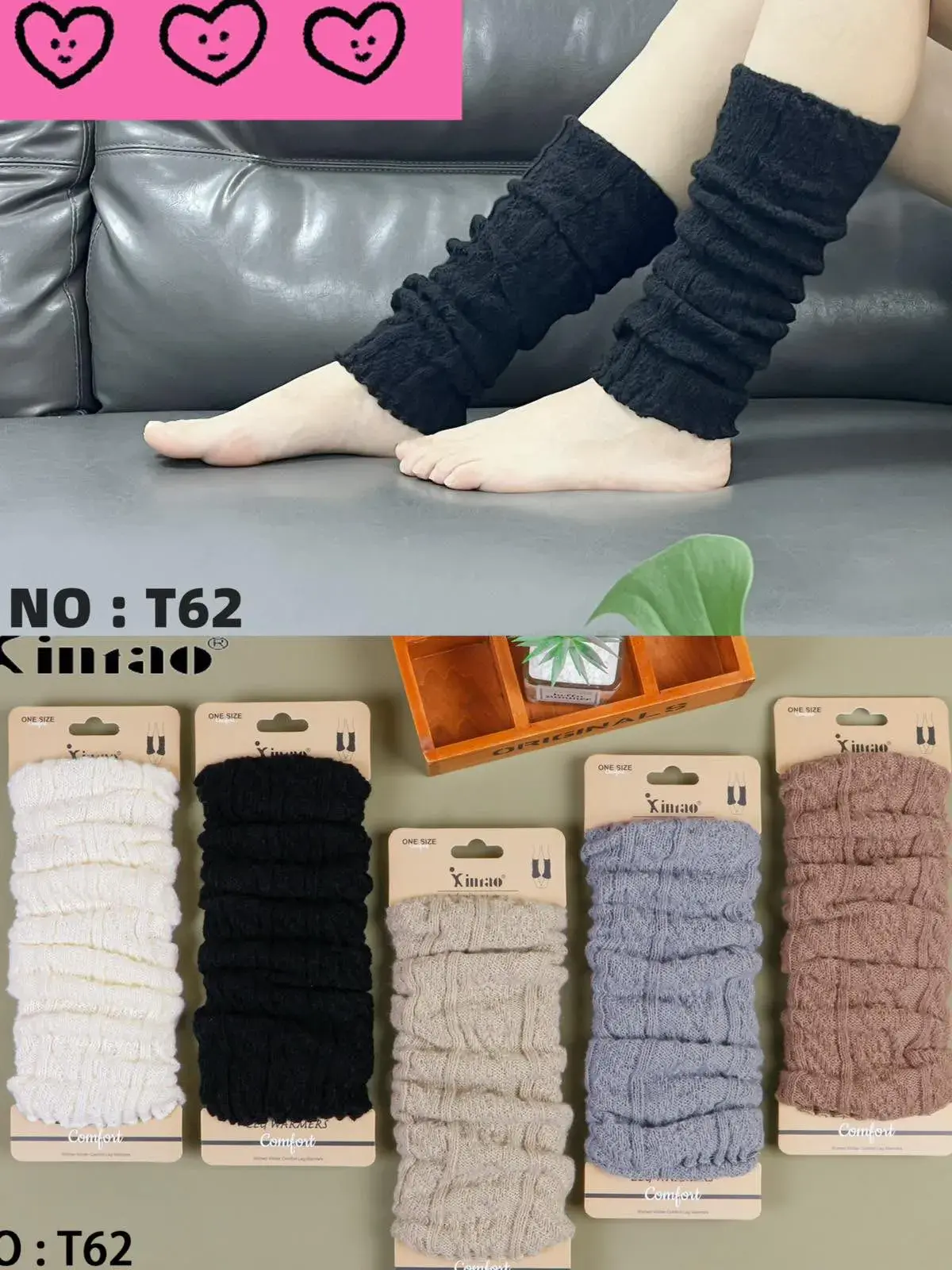 Skarpetki damskie legwarmers T62 NO:T62