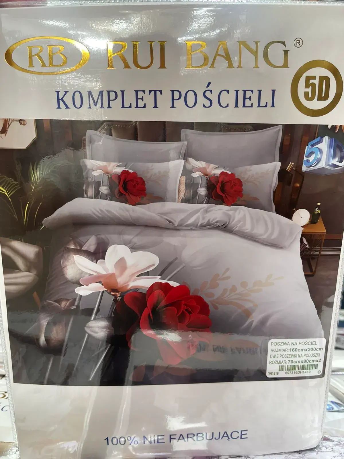 Komplet Pościeli 3cz RB Ruiui Bang 160/200 5D