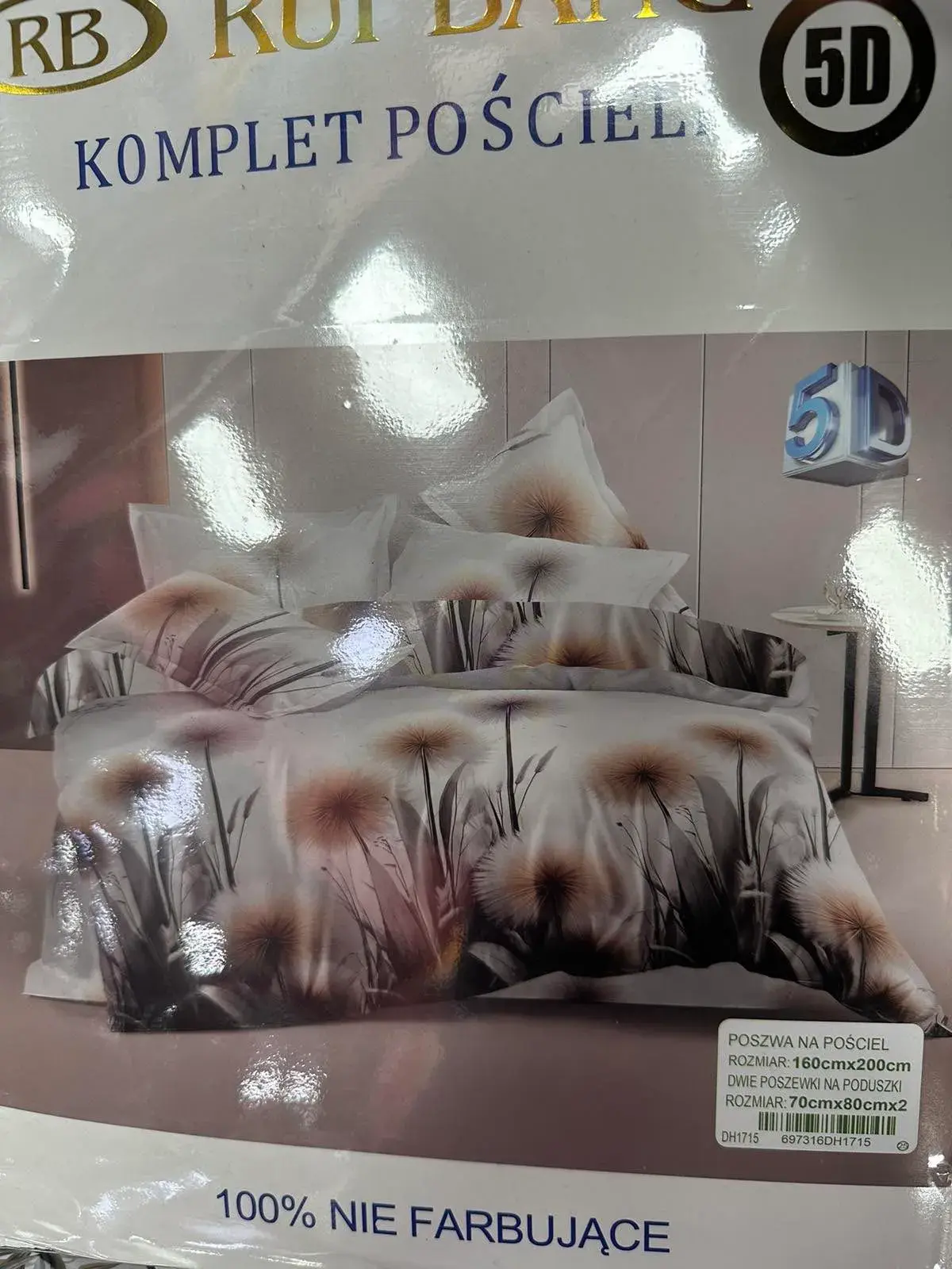 Komplet Pościeli 3cz. 160/200 100% Niefarbowanie RBS