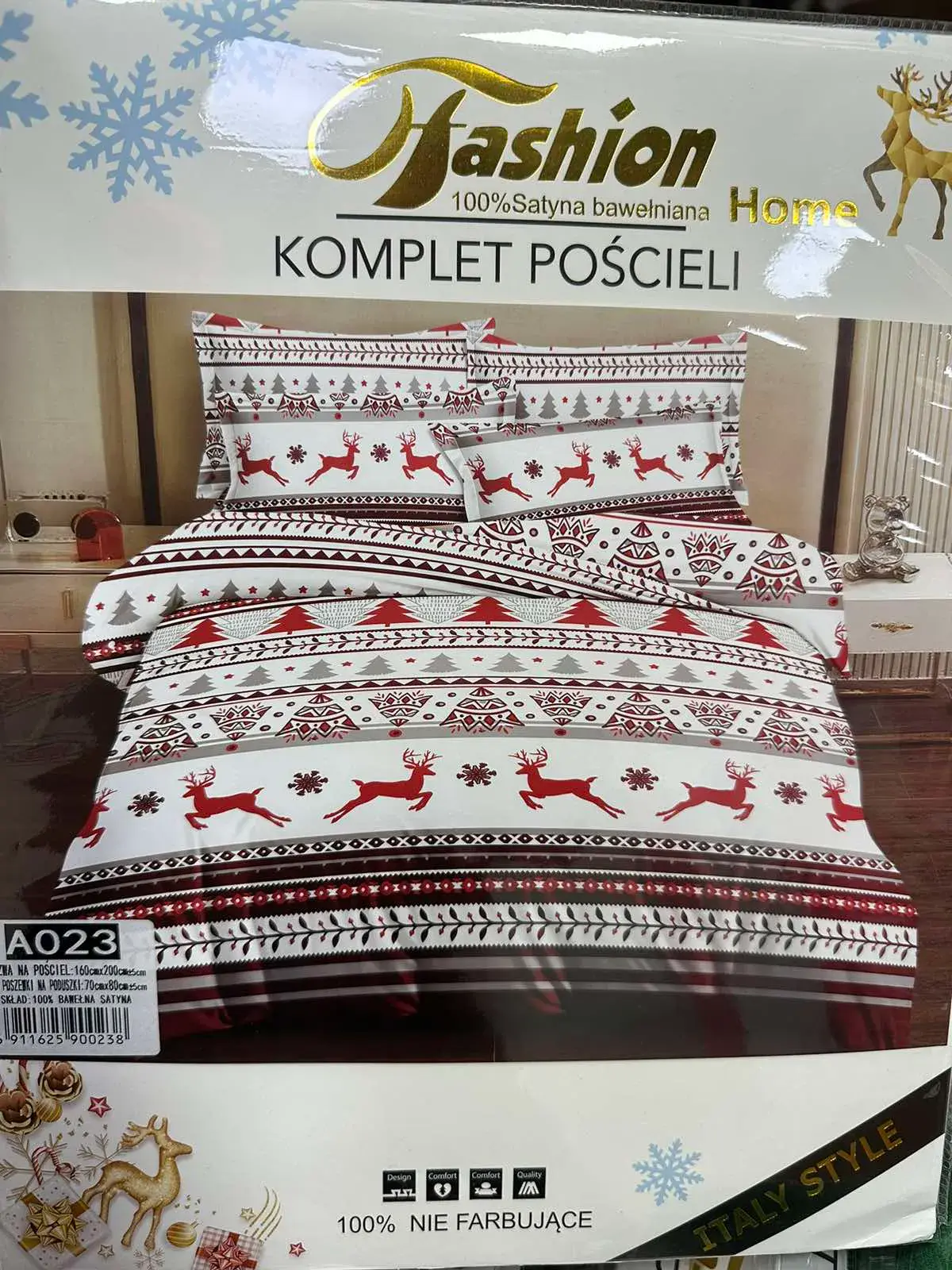 Komplet Pościeli 3el. 160/200 100% Bawełna Fashion Home