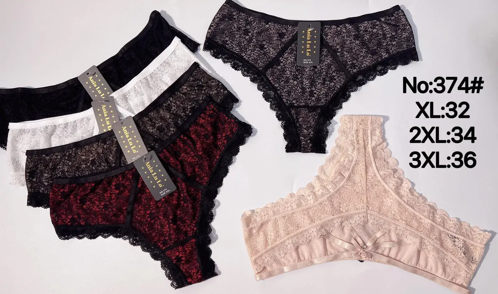 Majtki damskie koronkowe XL-36, XXL-34, 3XL No.37