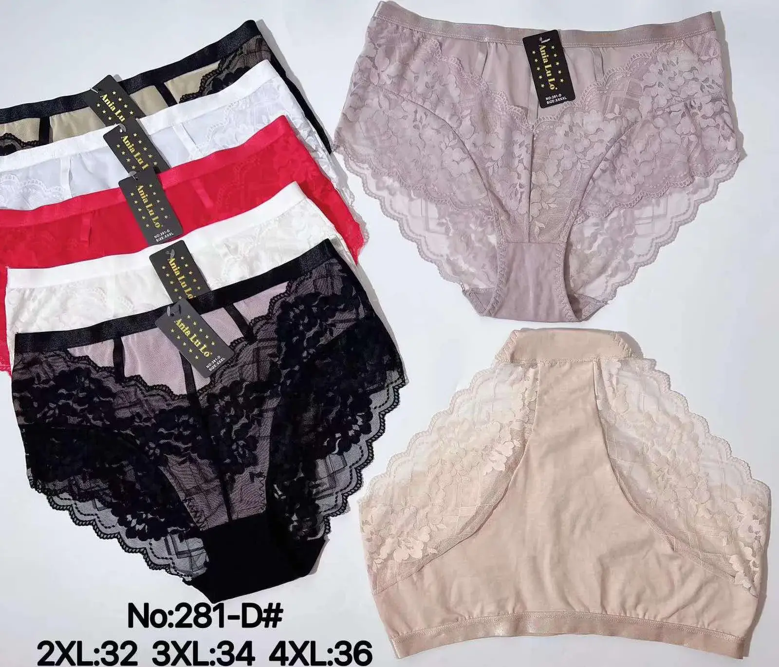 Majtki damskie koronkowe No#281-DF 2XL-4XL