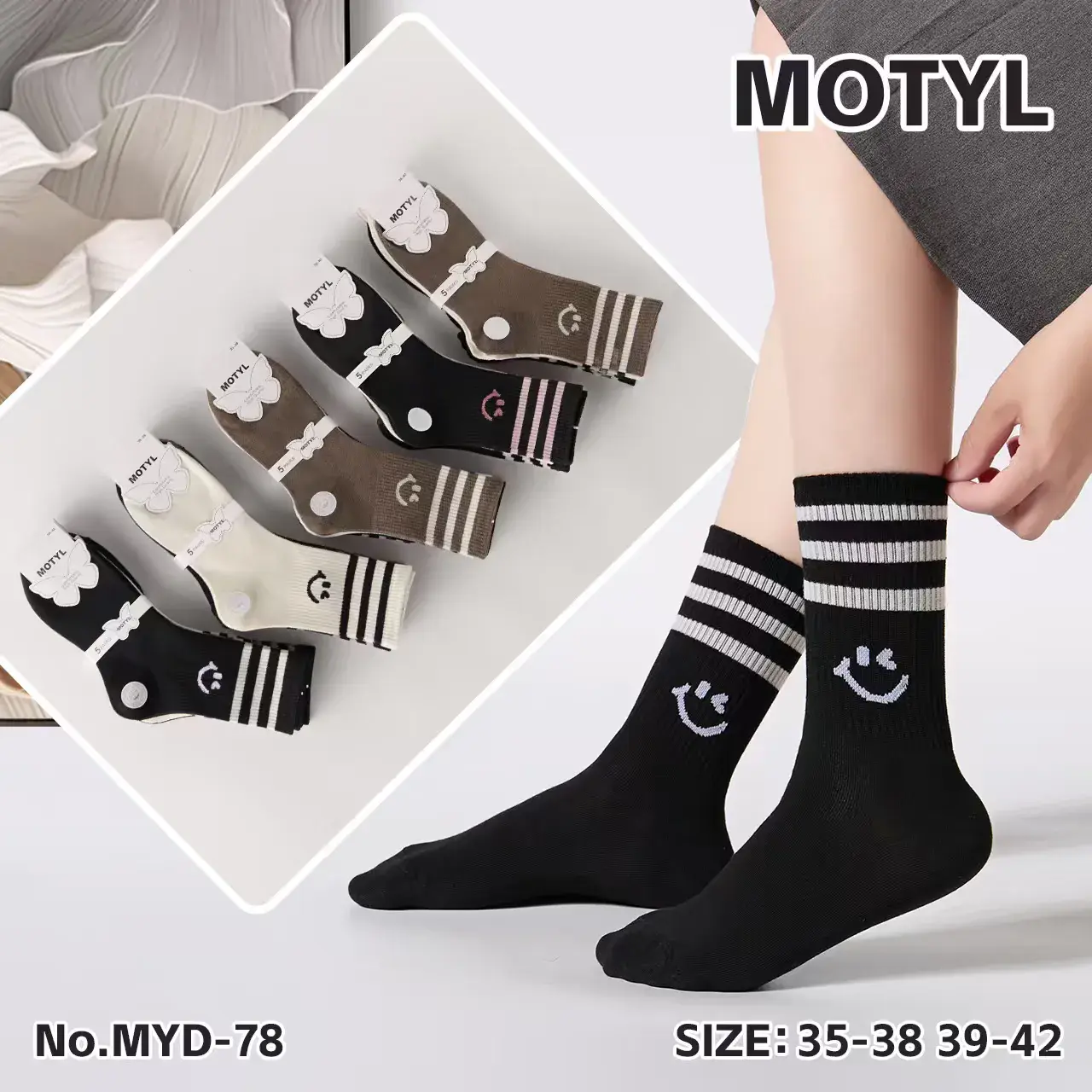 Skarpetki Damskie Motylek MYD-78 Rozmiary 35-38,