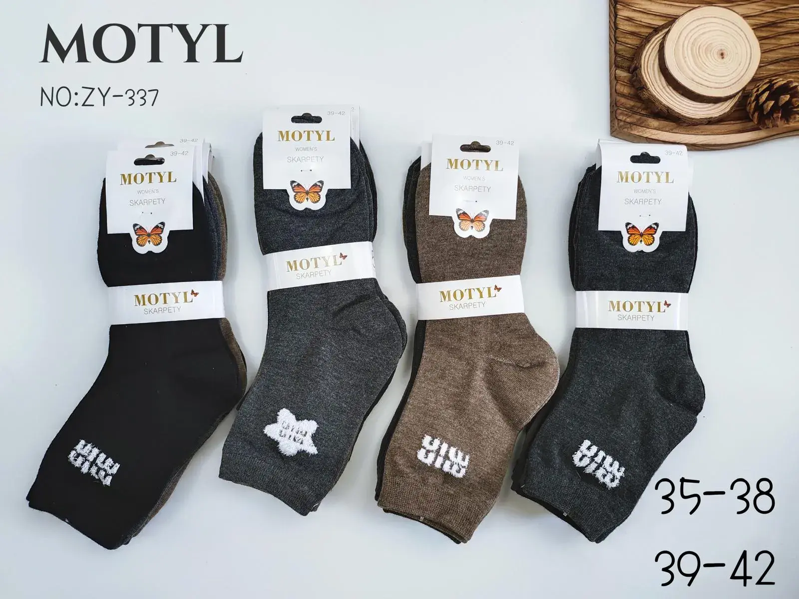 Skarpetki Damskie Motyl NO-ZY-397 roz. 35-38/39-42